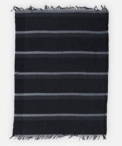 Black Stripe Blanket by Saved New York