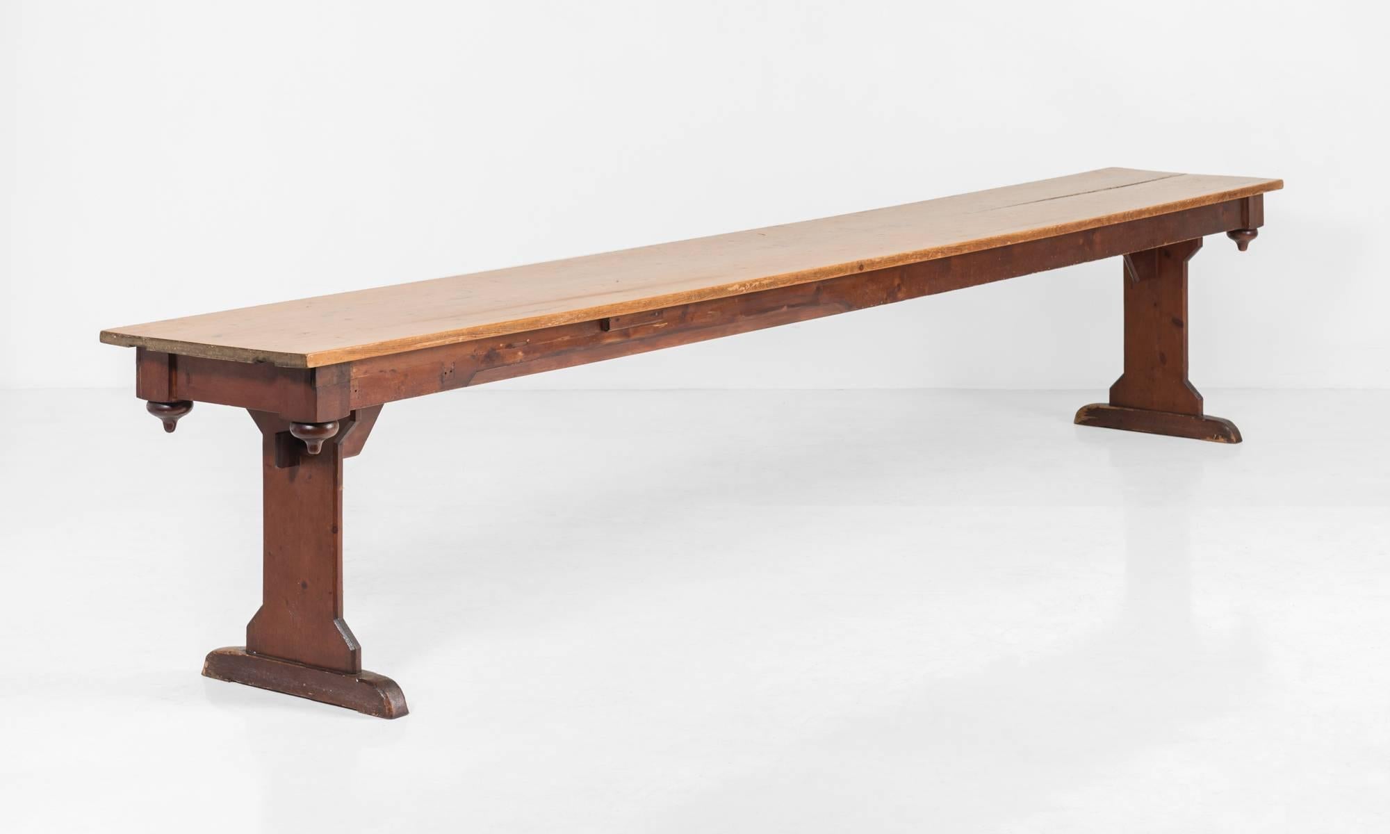 Pine Refectory Dining Tables, England, circa 1900

Impressive scale with beautiful patina and elegant details.