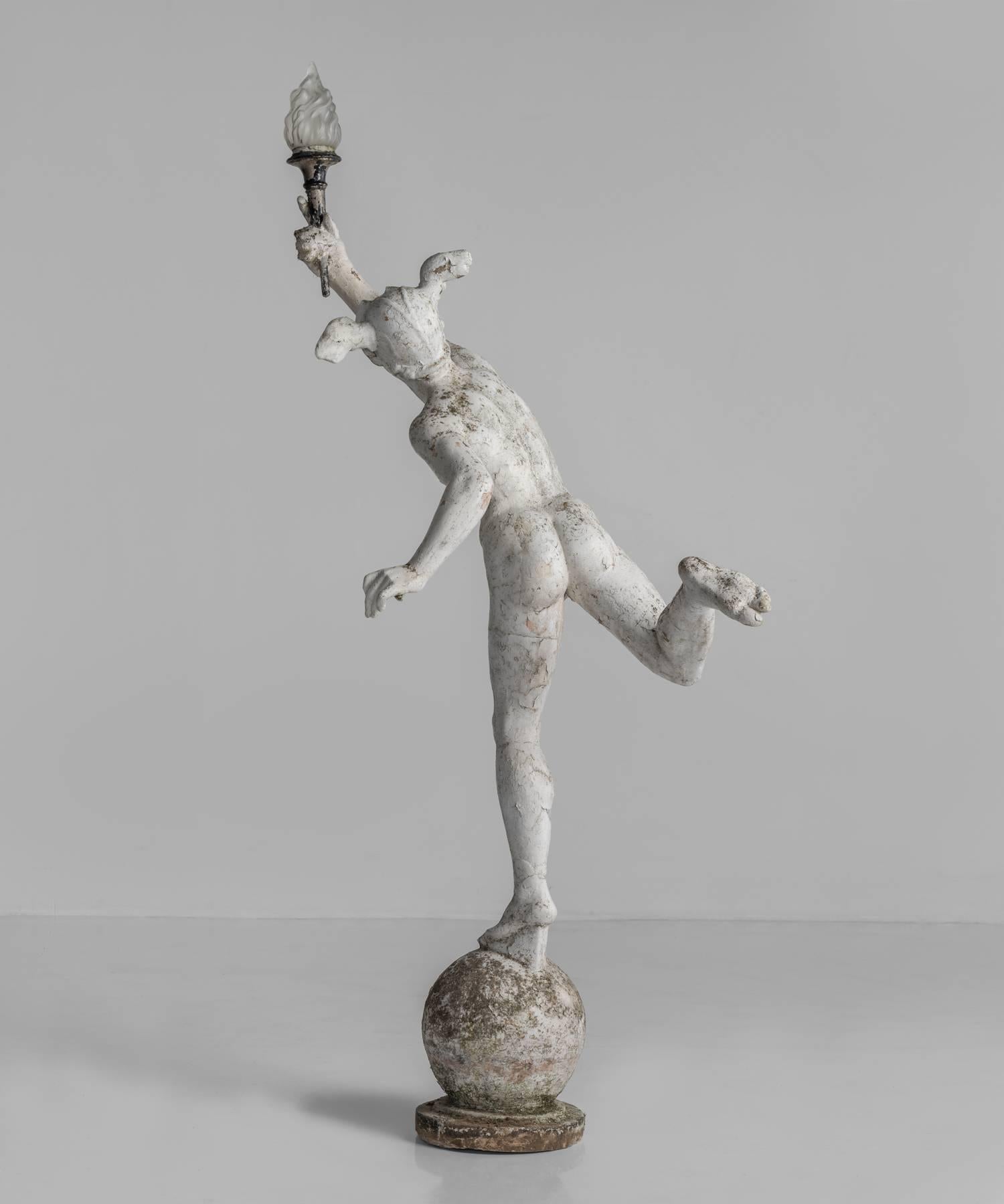 French Plaster Statue of Hermes, circa 1950