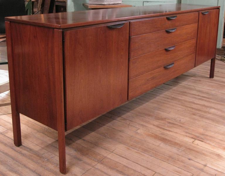 Impressive Large 1950s Walnut Credenza by Jens Risom at 1stDibs