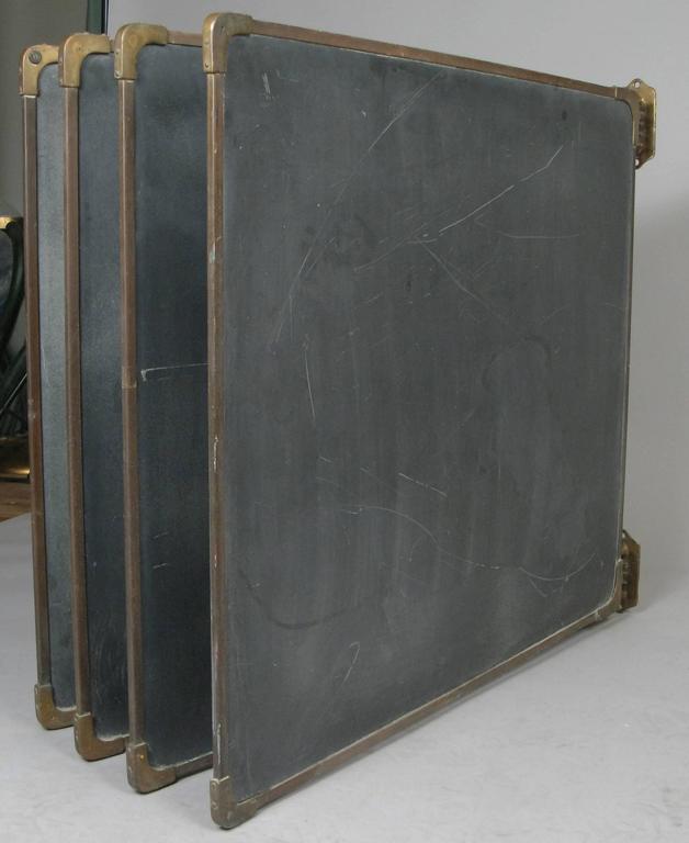 Set of Antique Slate and Bronze Chalkboards at 1stDibs