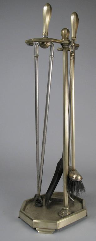 Set of Antique Brass Fireplace Tools at 1stdibs