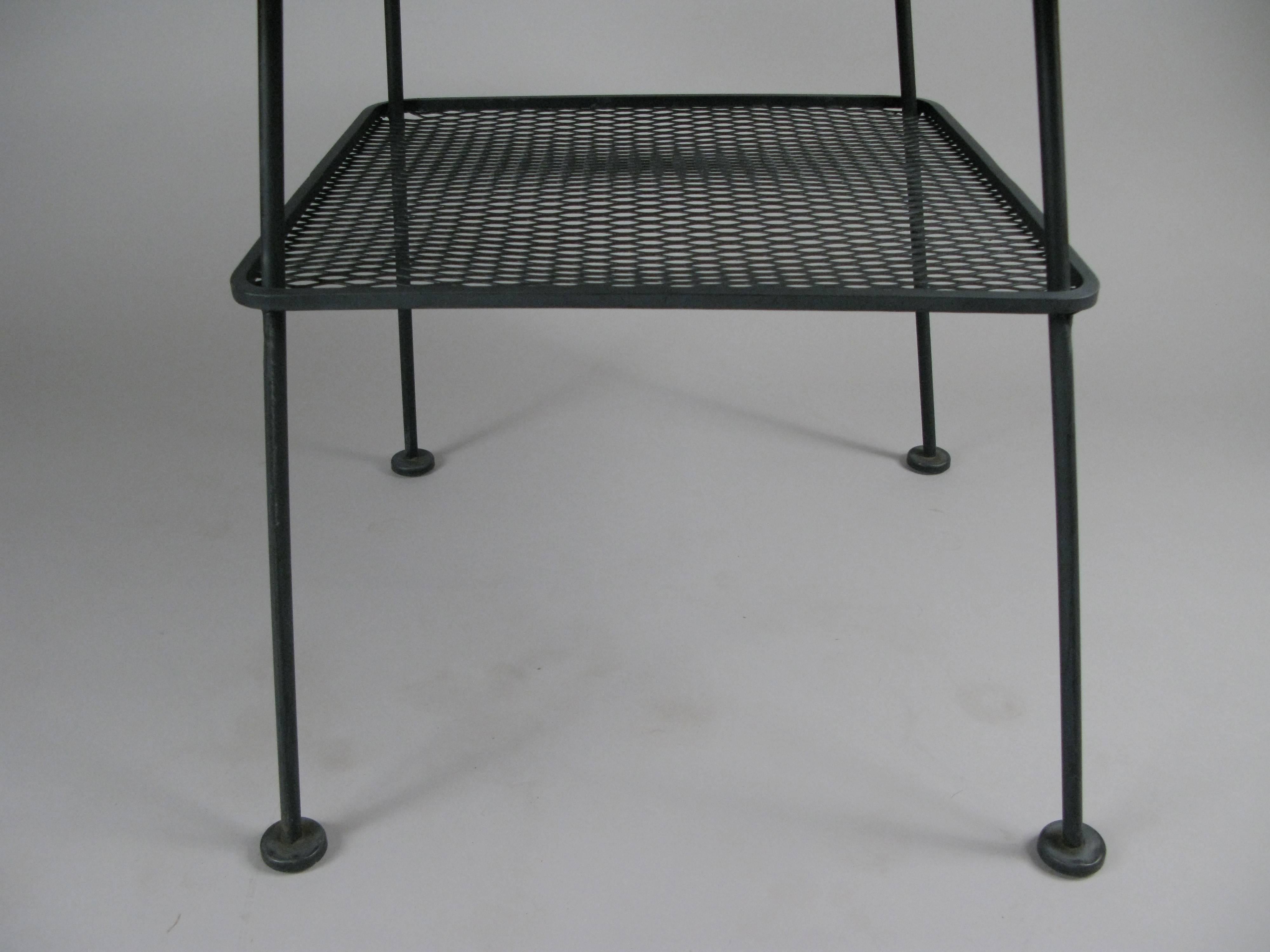 American Vintage 1950s 'Sculptura' Slate & Iron Table by Russell Woodard