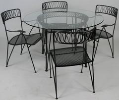 Vintage 1950s Modern Dining Table and Chairs by Tempestini for Salterini