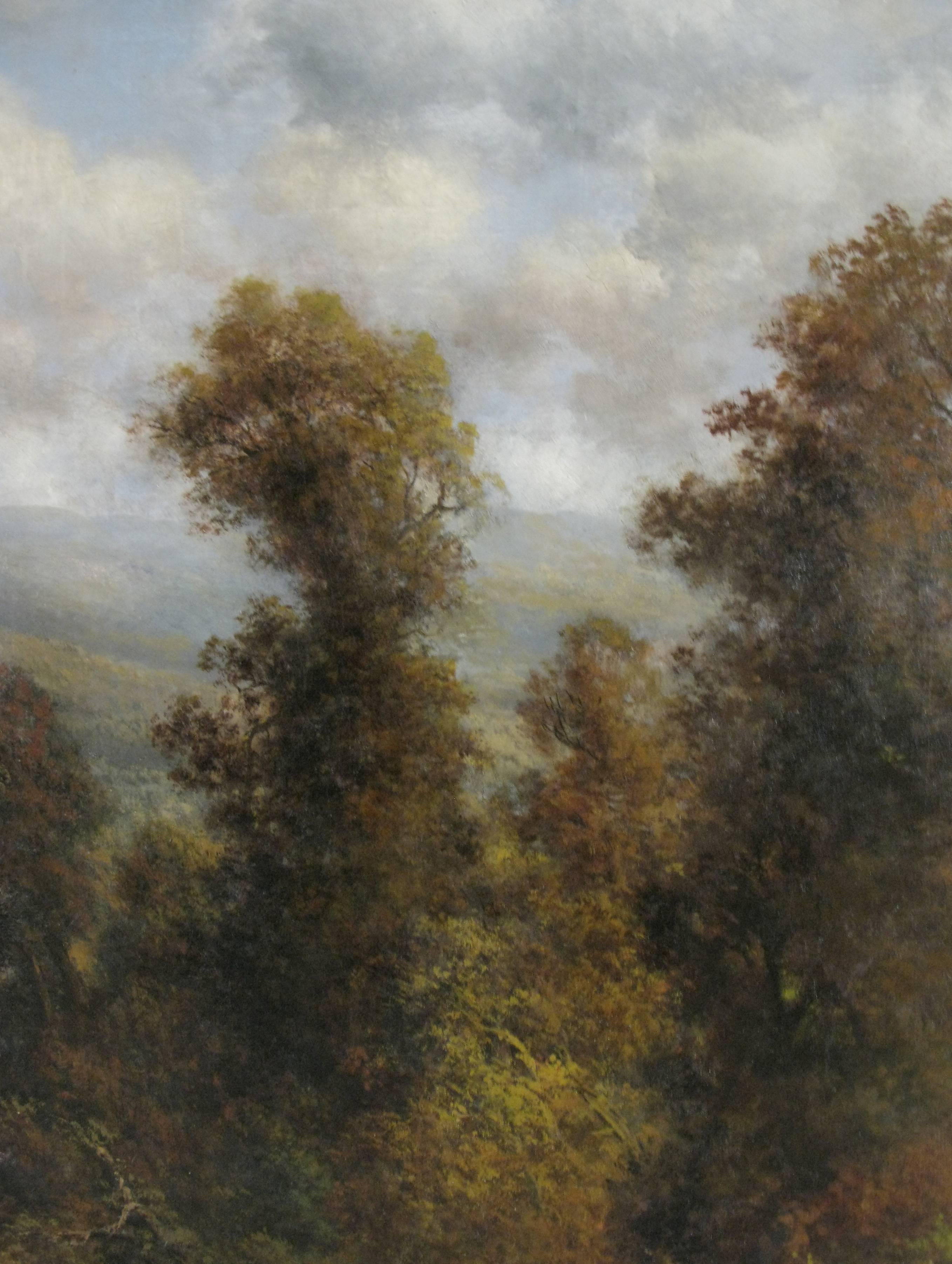 American Large Hudson Valley Landscape Painting by Thomas Griffin, circa 1913