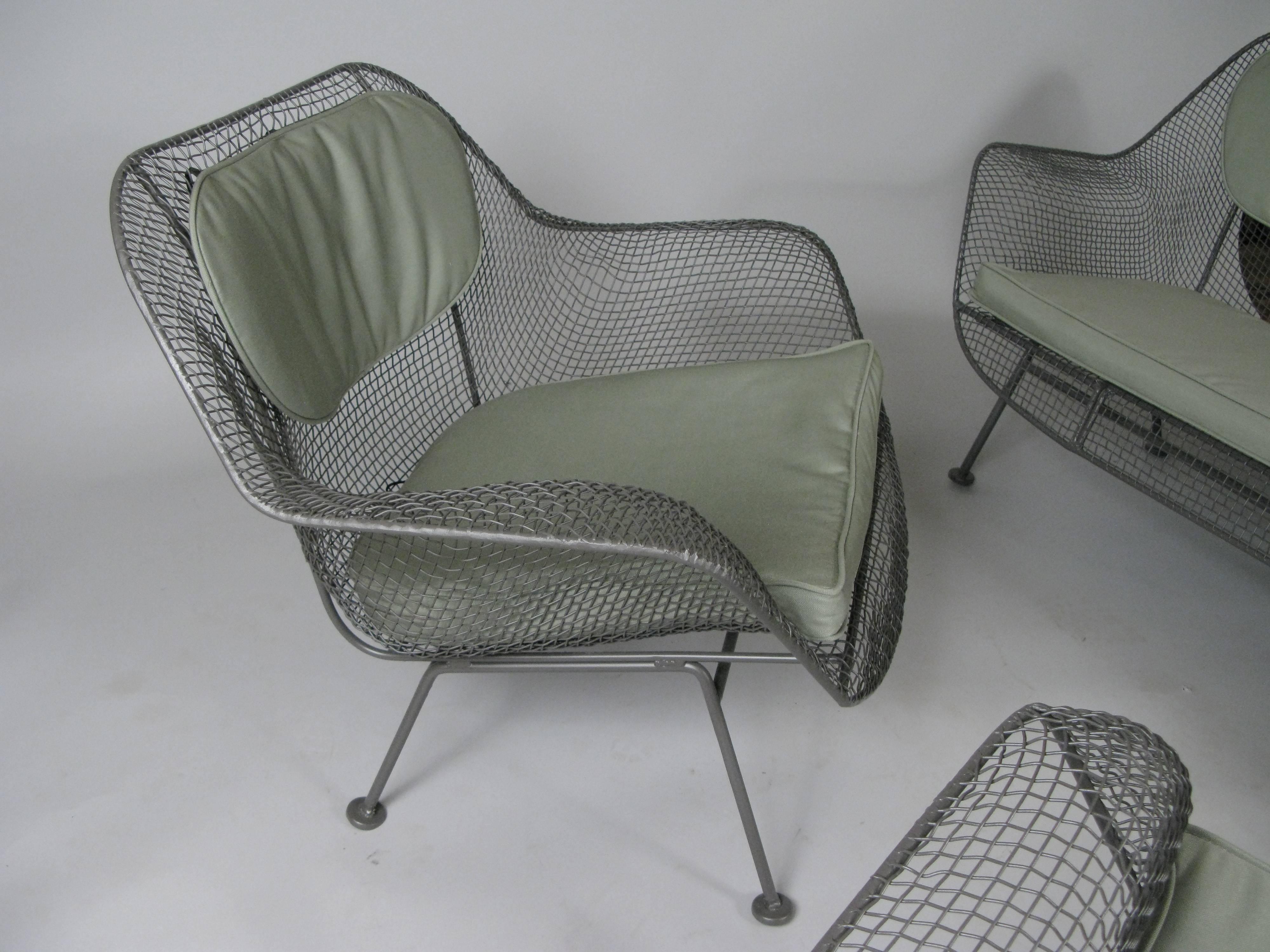 Mid-20th Century Sculptura Sofa and Pair of Lounge Chairs by Russell Woodard