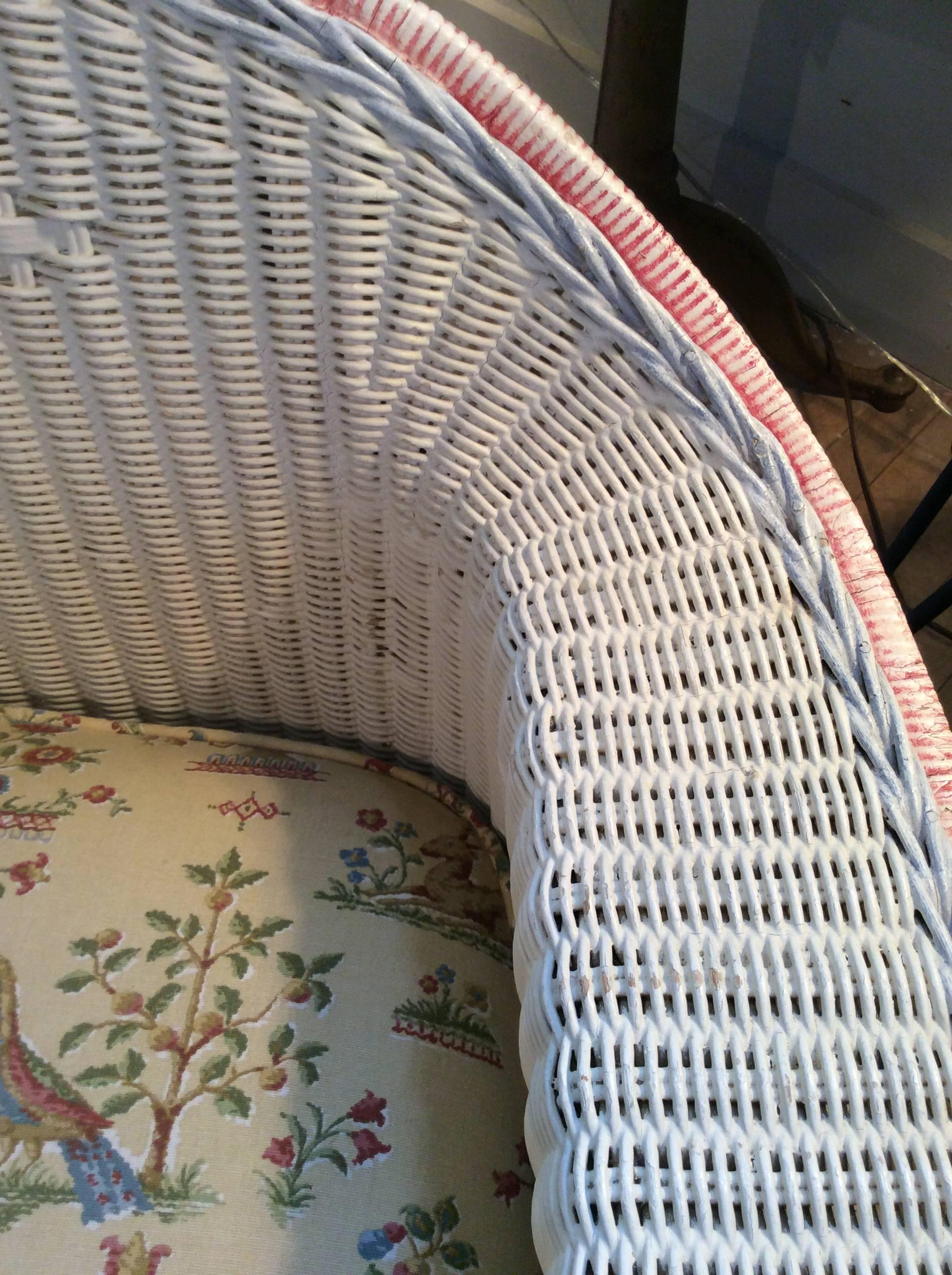 Art Deco Antique 1930s Wicker Sofa and Pair of Chairs