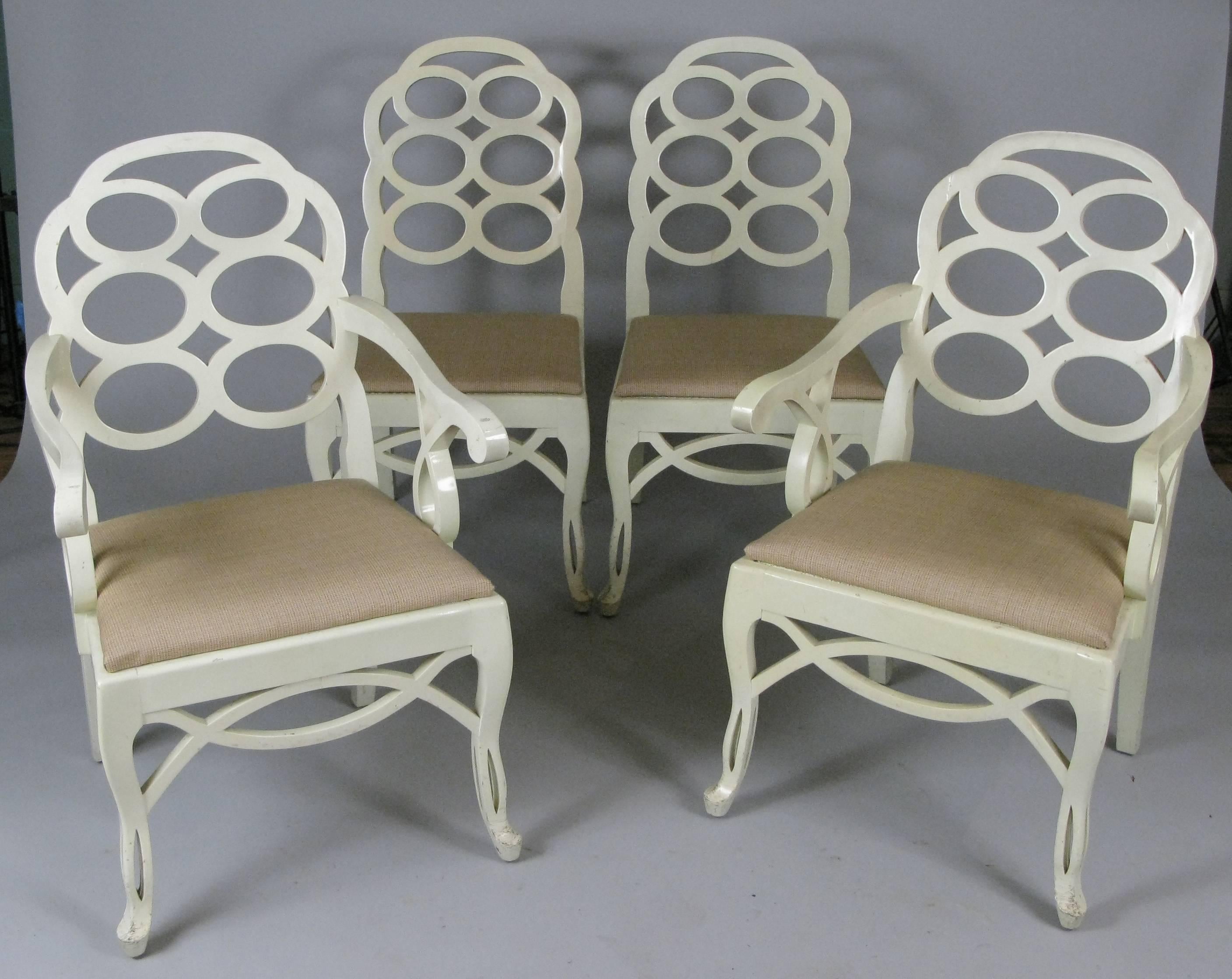 Spanish Set of Four Vintage Loop Chairs by Frances Elkins