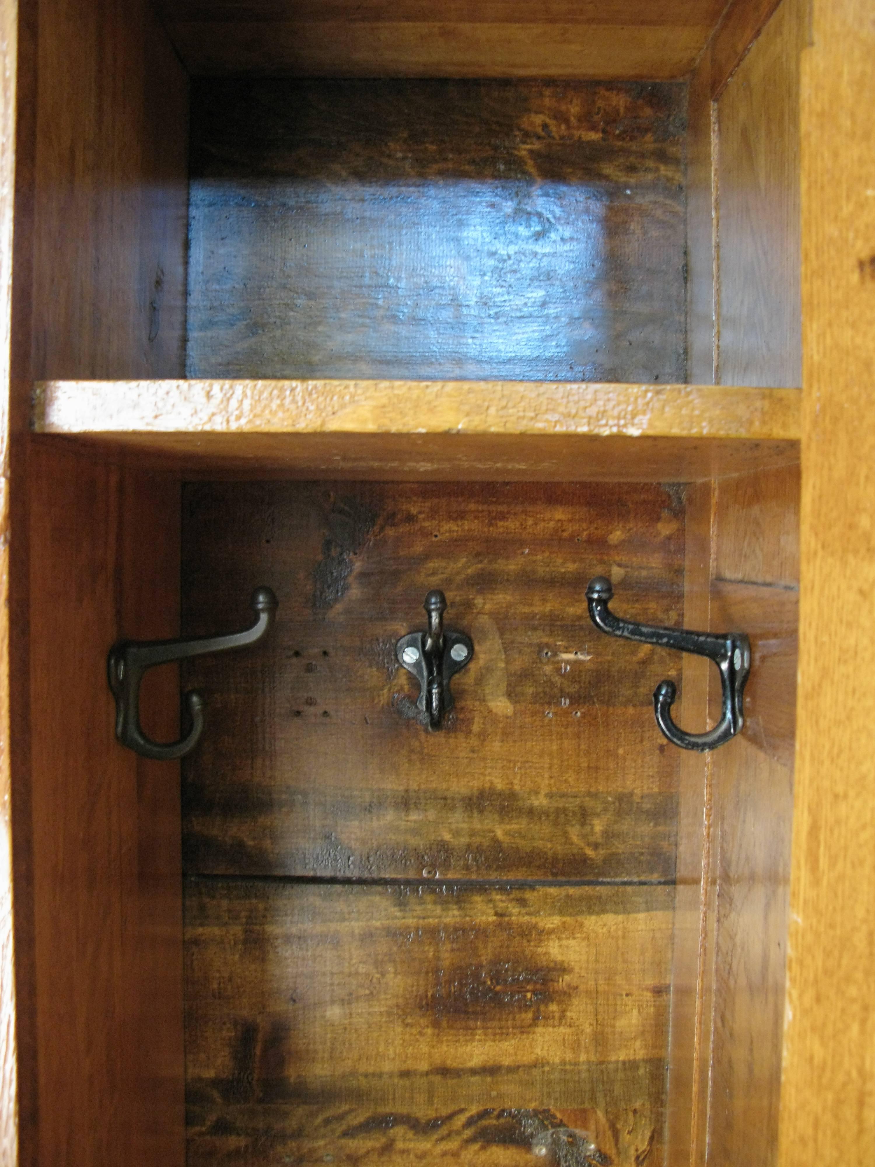 Mid-20th Century Antique 1940s Two-Door Oak Locker Cabinet