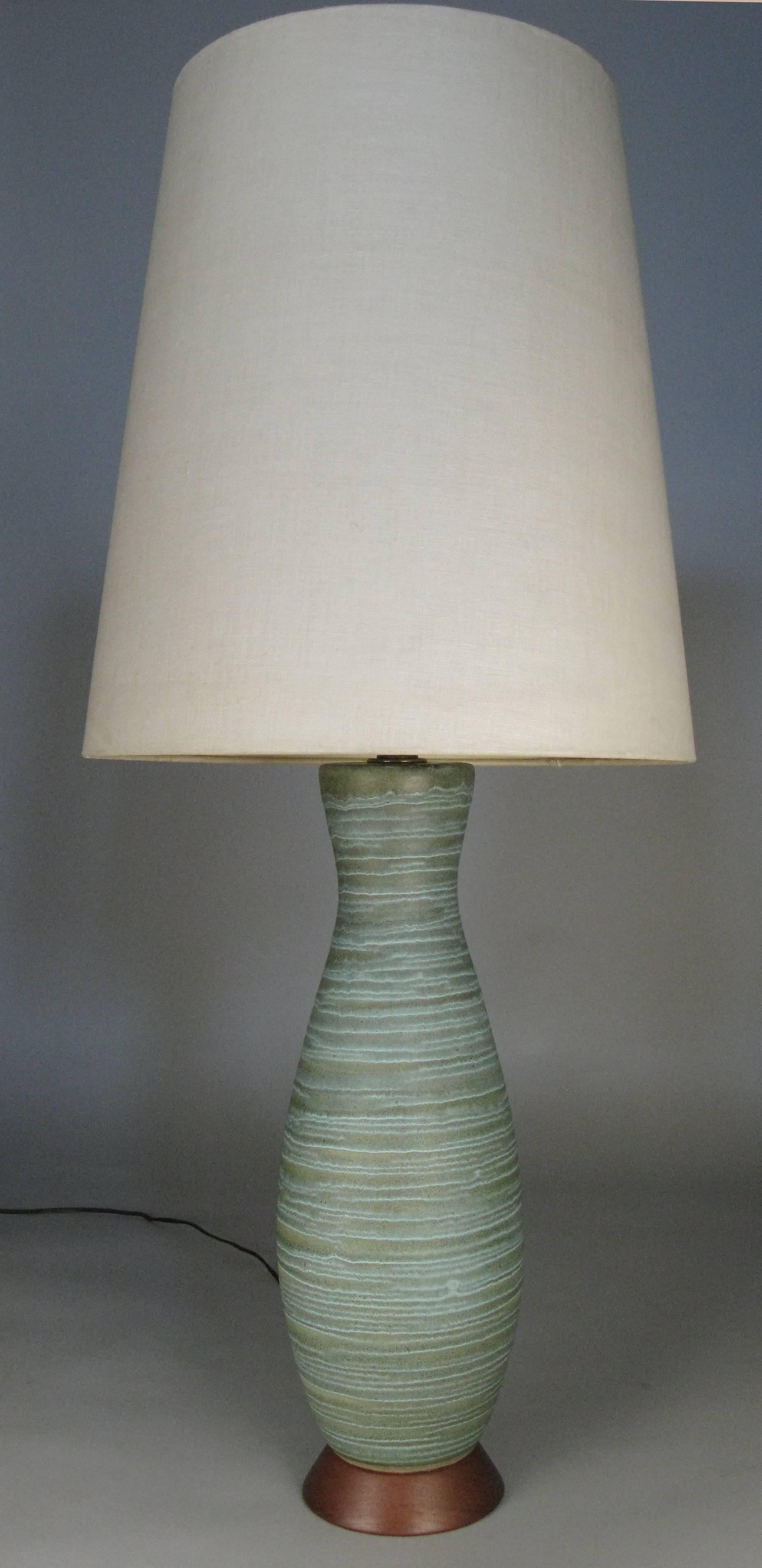 Outstanding Pair of 1950s Italian Ceramic Lamps 1
