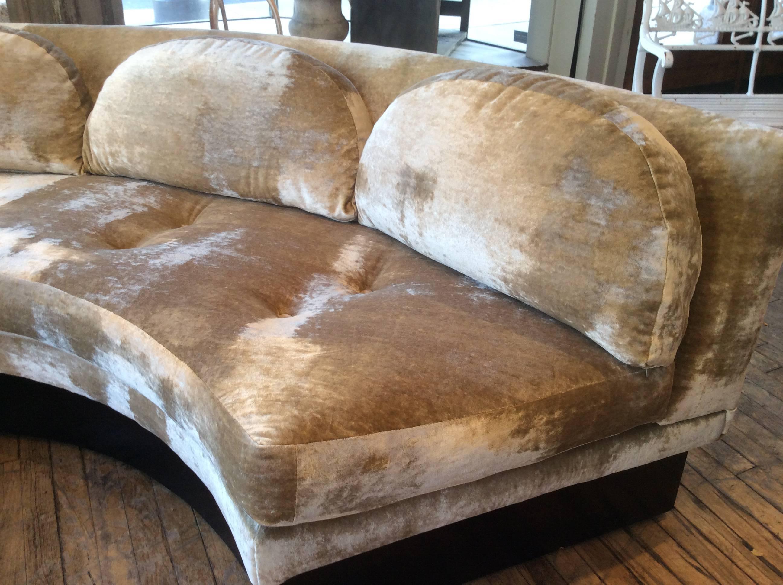 vintage curved couch