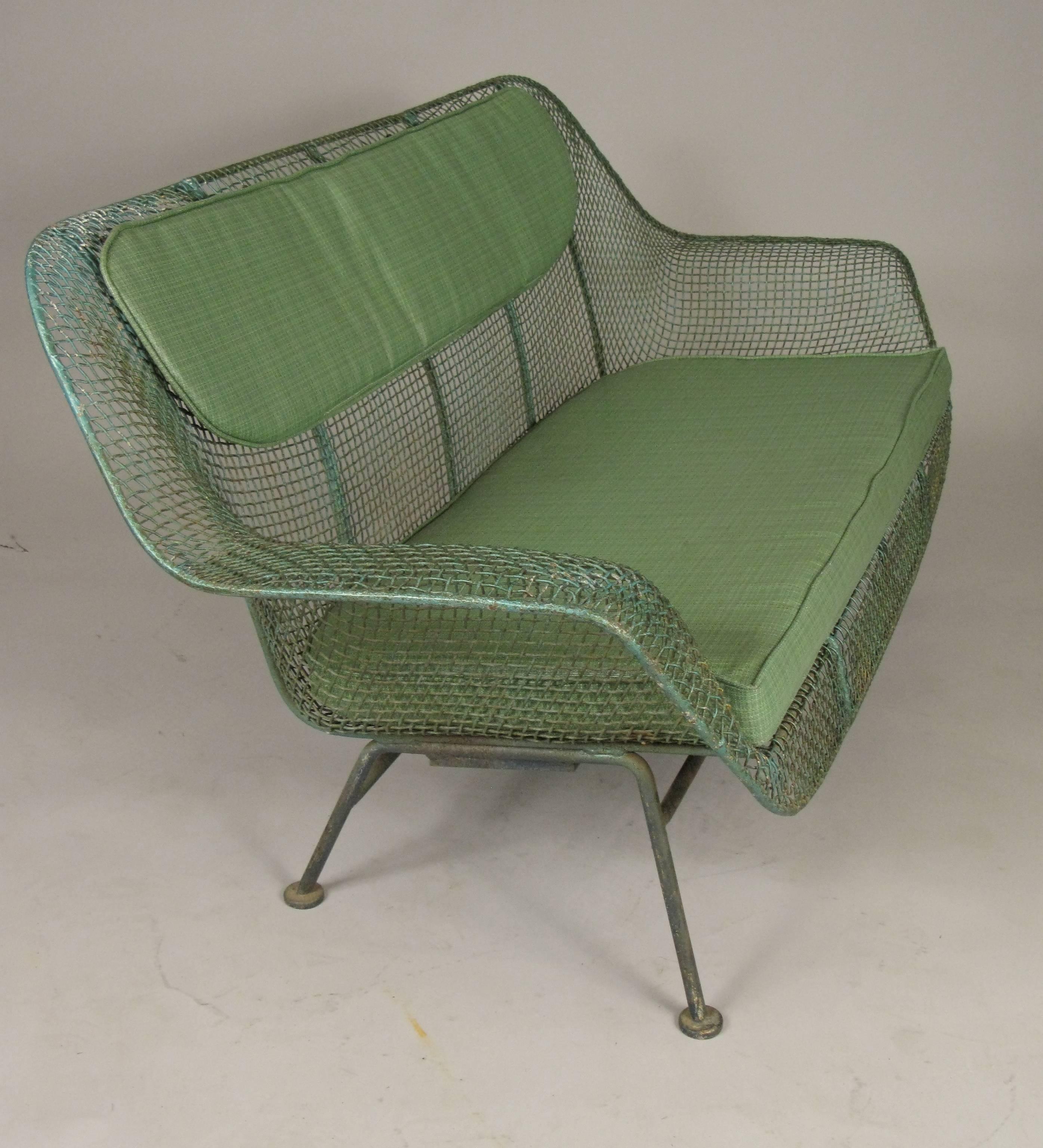 American Vintage 1950s 'Sculptura' Wrought Iron Settee by Russell Woodard