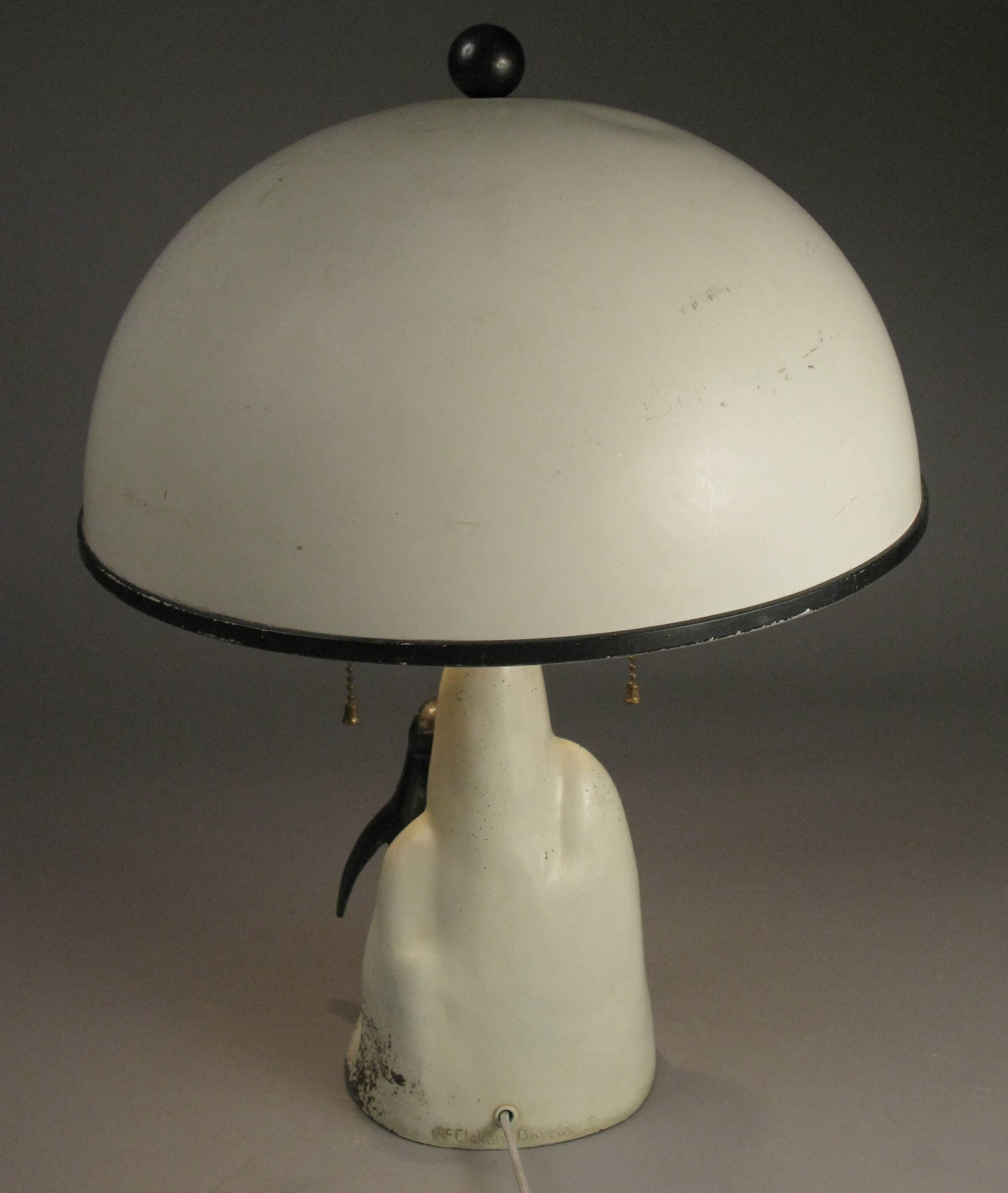 Mid-20th Century Vintage 1940s Penguin and Iceberg Lamp by McClelland Barclay