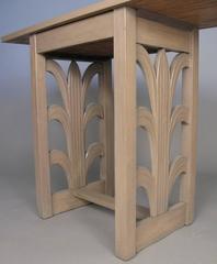 Vintage 1940s Carved Wheat Console Table