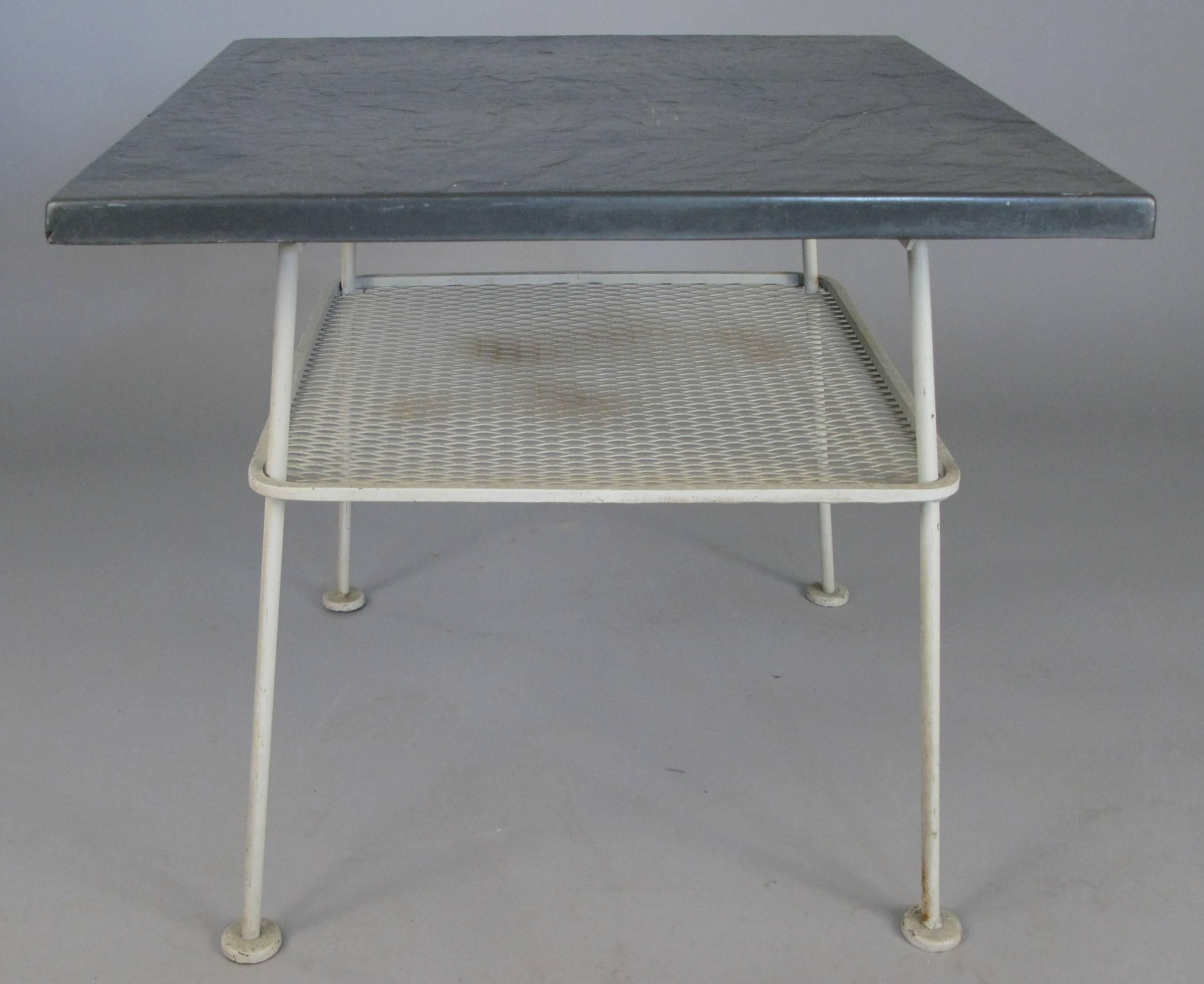 Mid-Century Modern Vintage 1950s Sculptura Wrought Iron Table by Russell Woodard