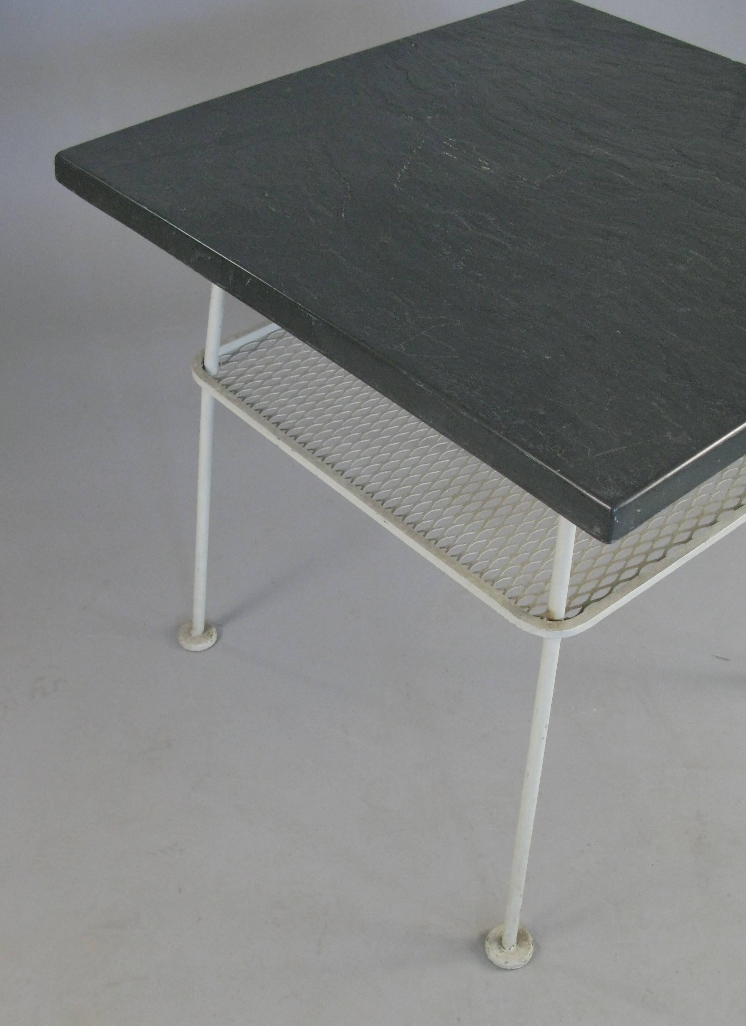 Vintage 1950s Sculptura Wrought Iron Table by Russell Woodard In Good Condition In Hudson, NY
