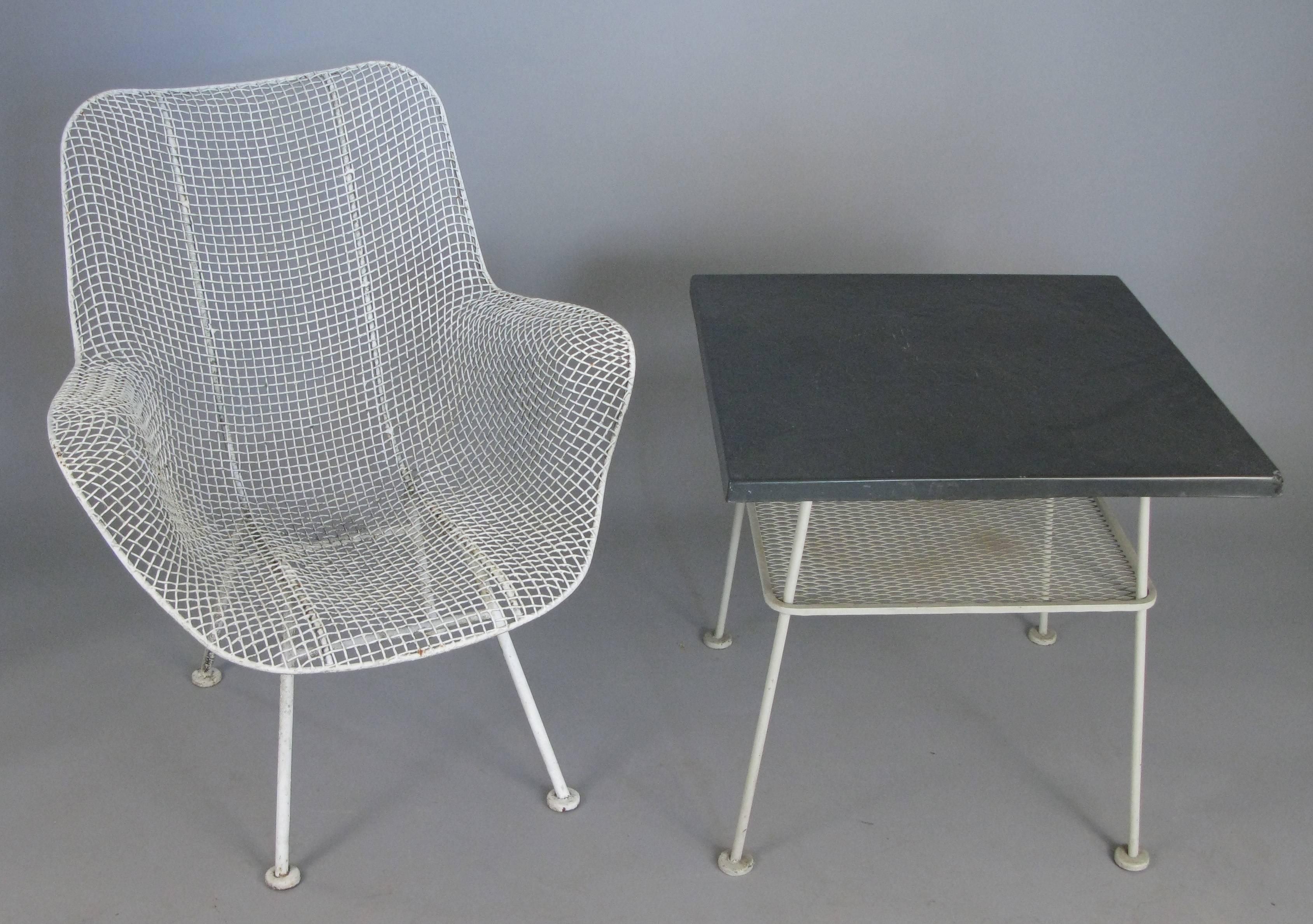 Vintage 1950s Sculptura Wrought Iron Table by Russell Woodard 1