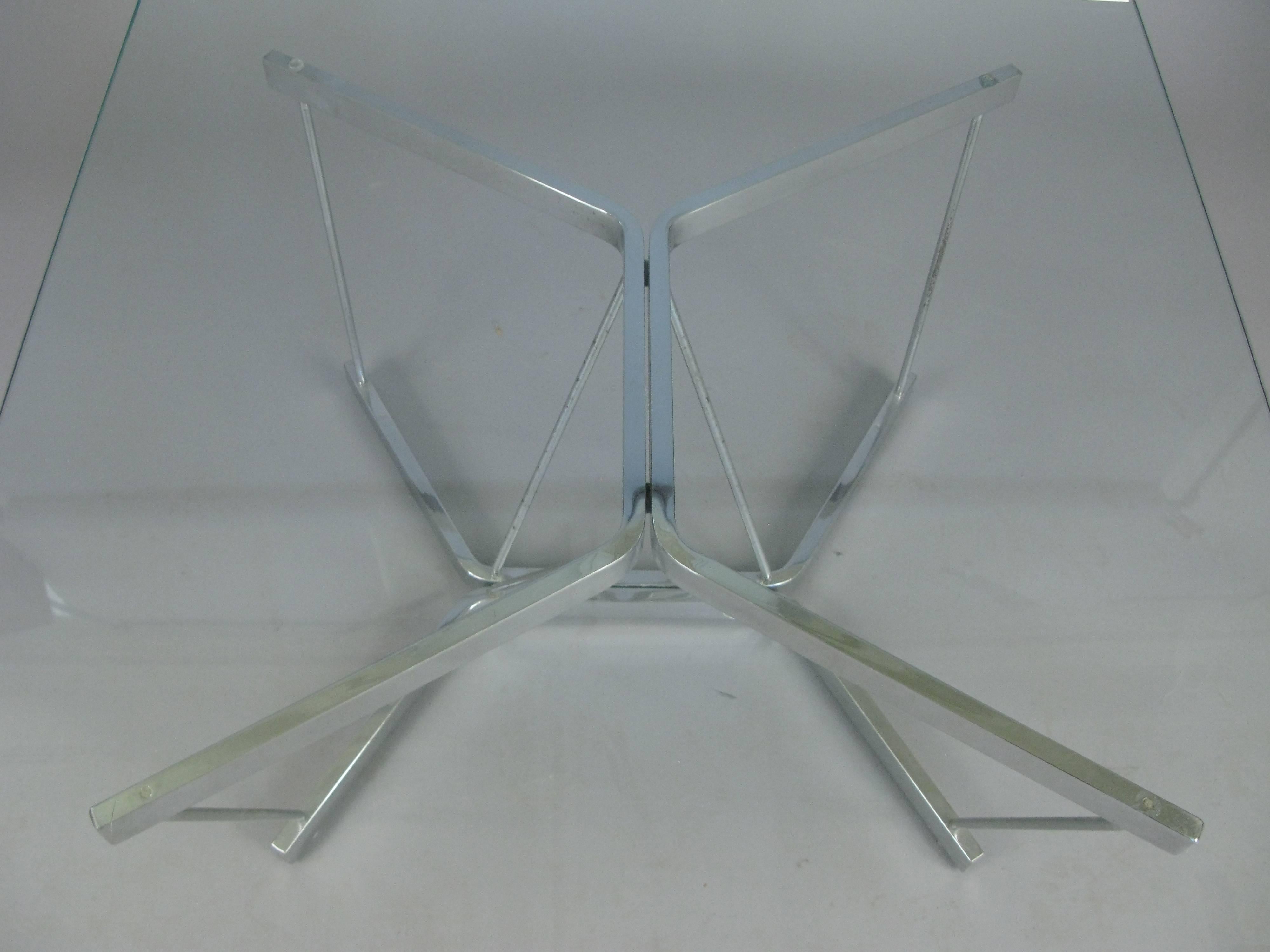 Vintage 1960s Chrome and Glass Catenary Table by George Nelson for Herman Miller 2