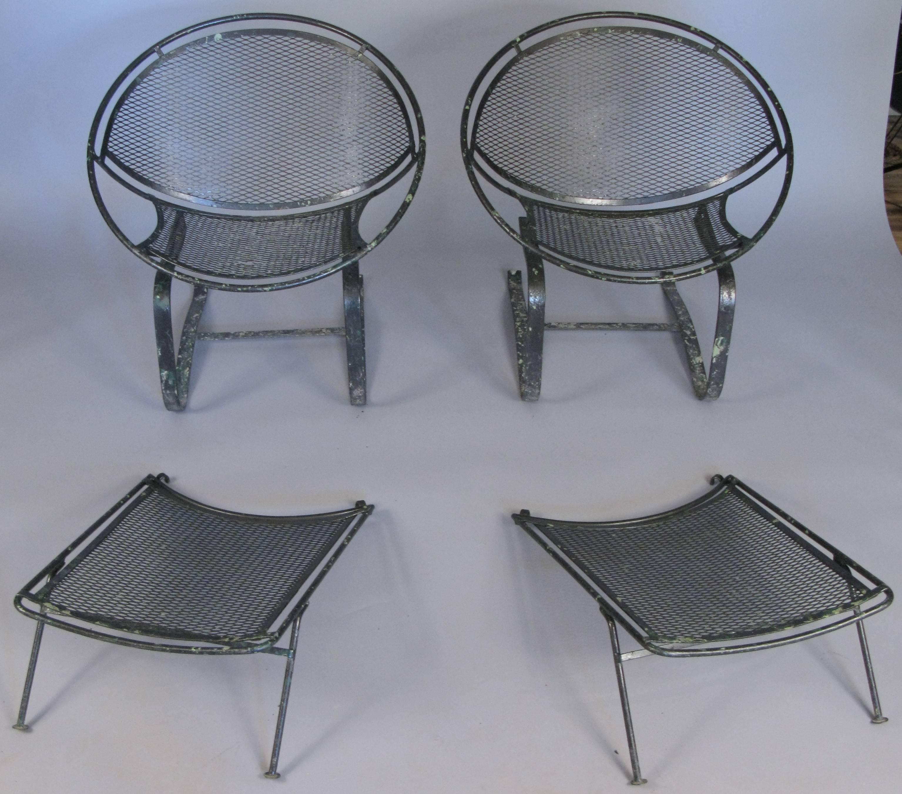Mid-Century Modern Pair of 1950s Radar Collection Lounge Chairs by Tempestini for Salterini