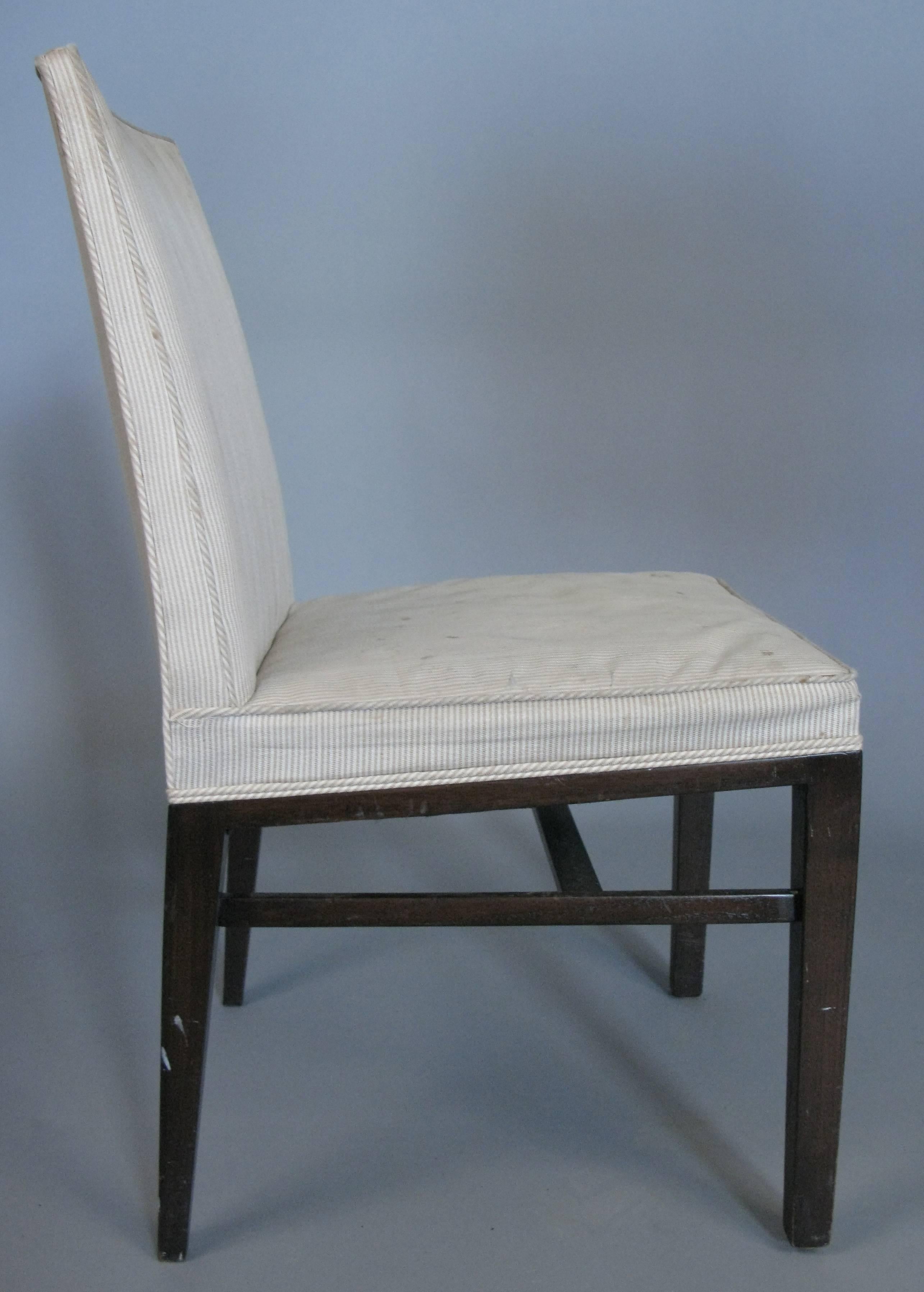 Mid-20th Century Set of Six Vintage Dining Chairs by Edward Wormley for Dunbar