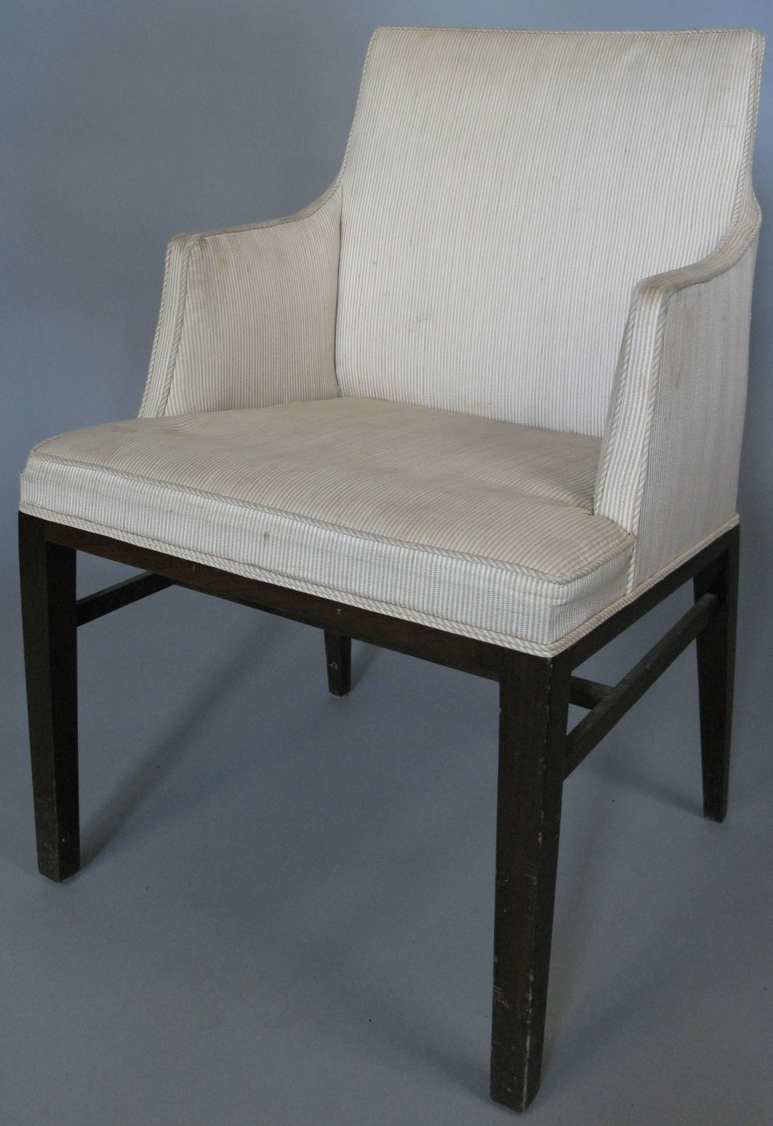 Set of Six Vintage Dining Chairs by Edward Wormley for Dunbar In Good Condition In Hudson, NY