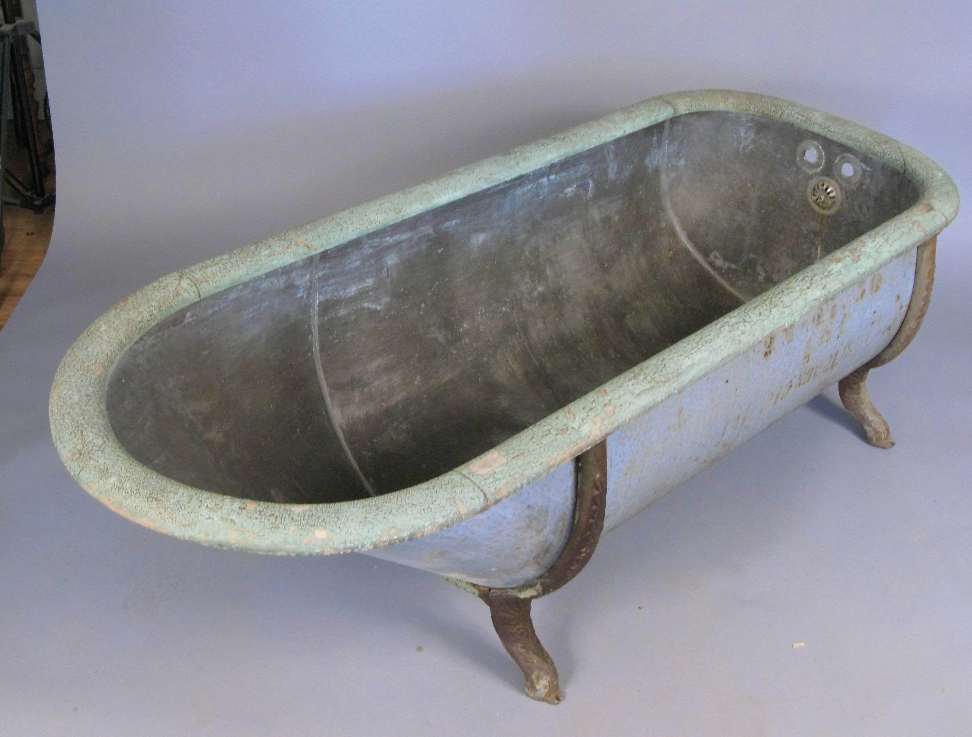 baignoire zinc ancienne