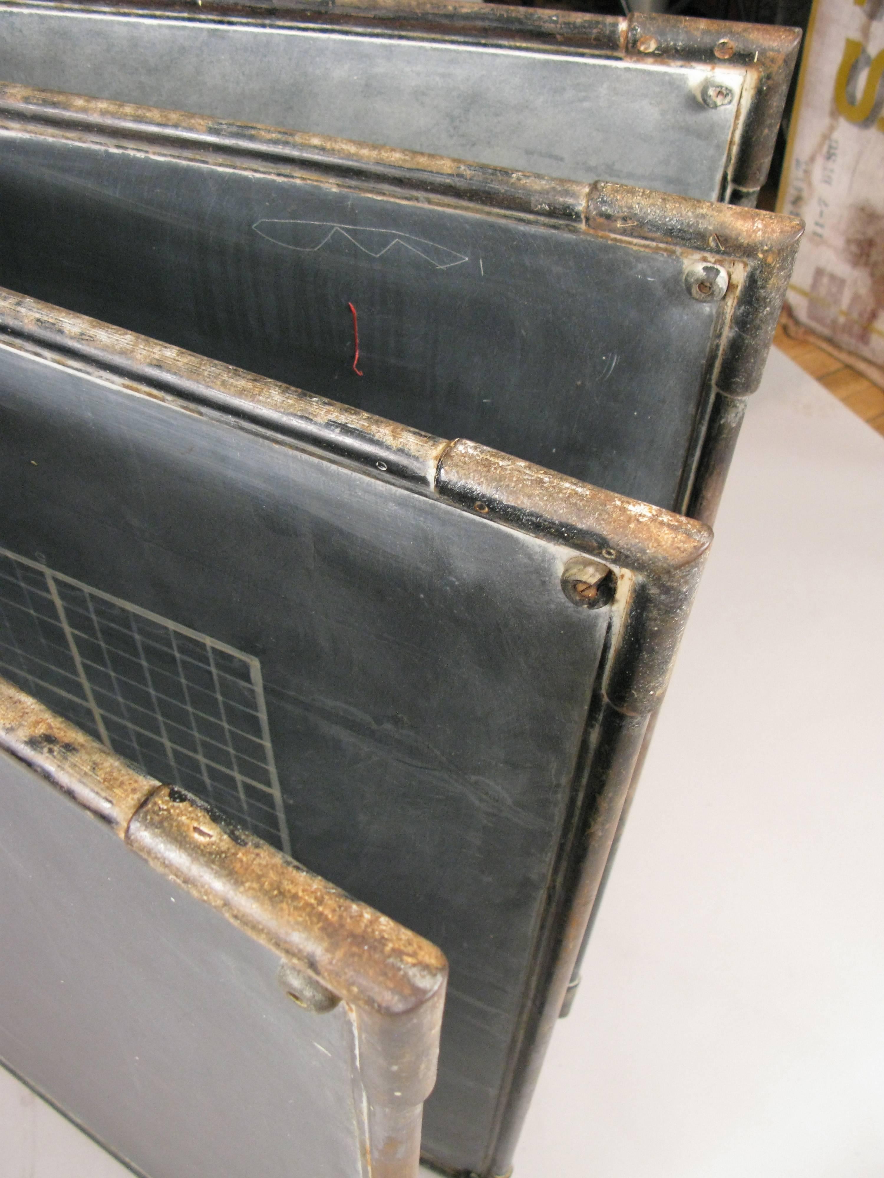 Set of Antique Cast Iron and Slate Chalkboards 1