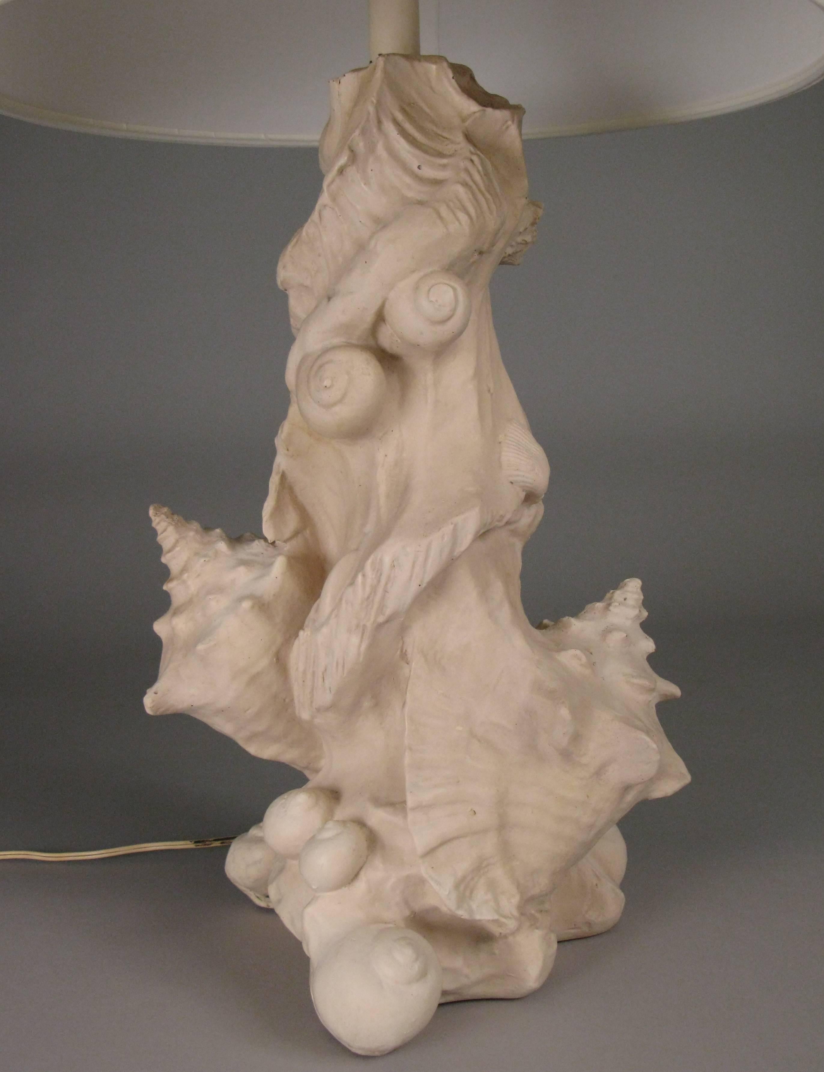 vintage seashell lamp