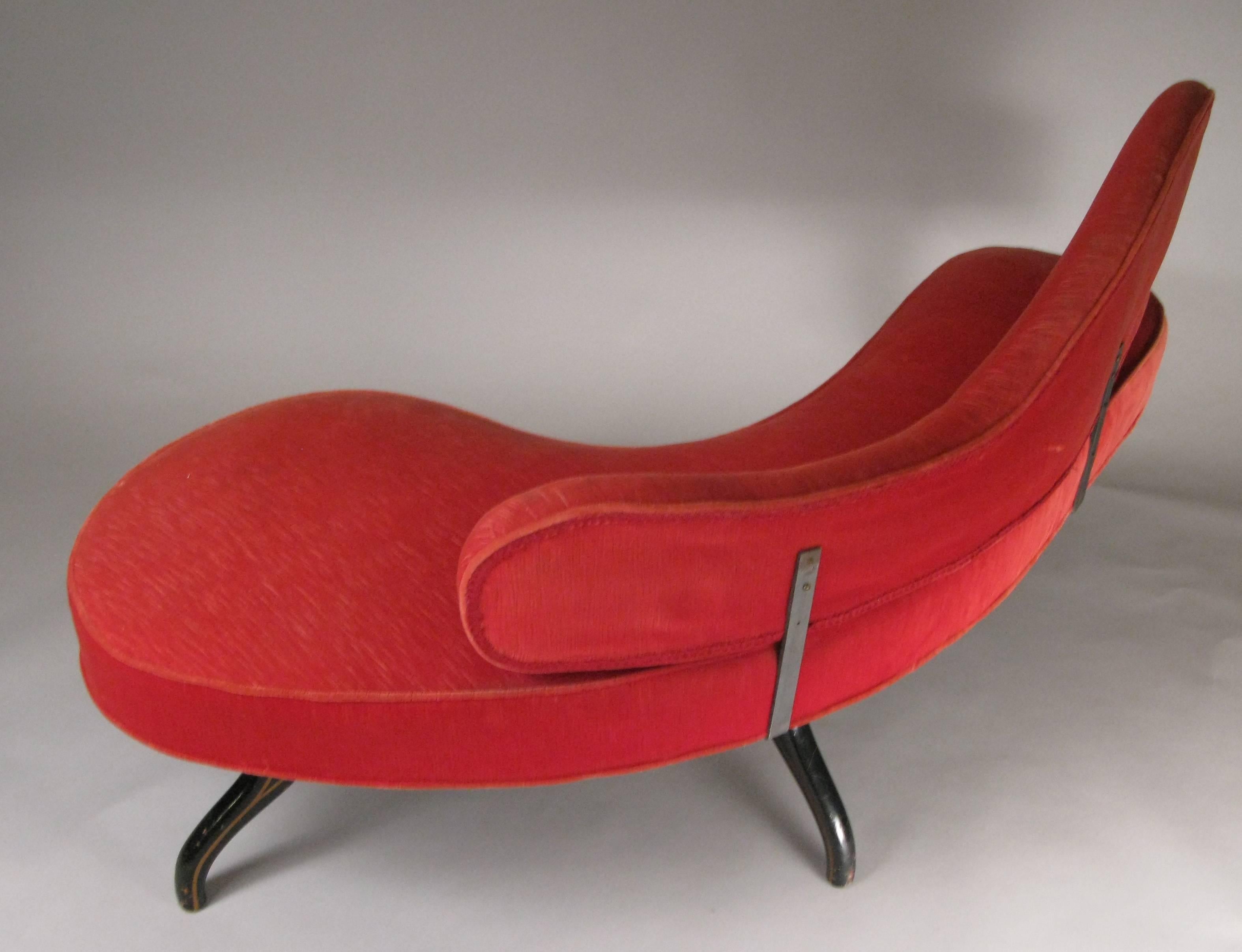 Sculptural 1940s Curved Settee 1
