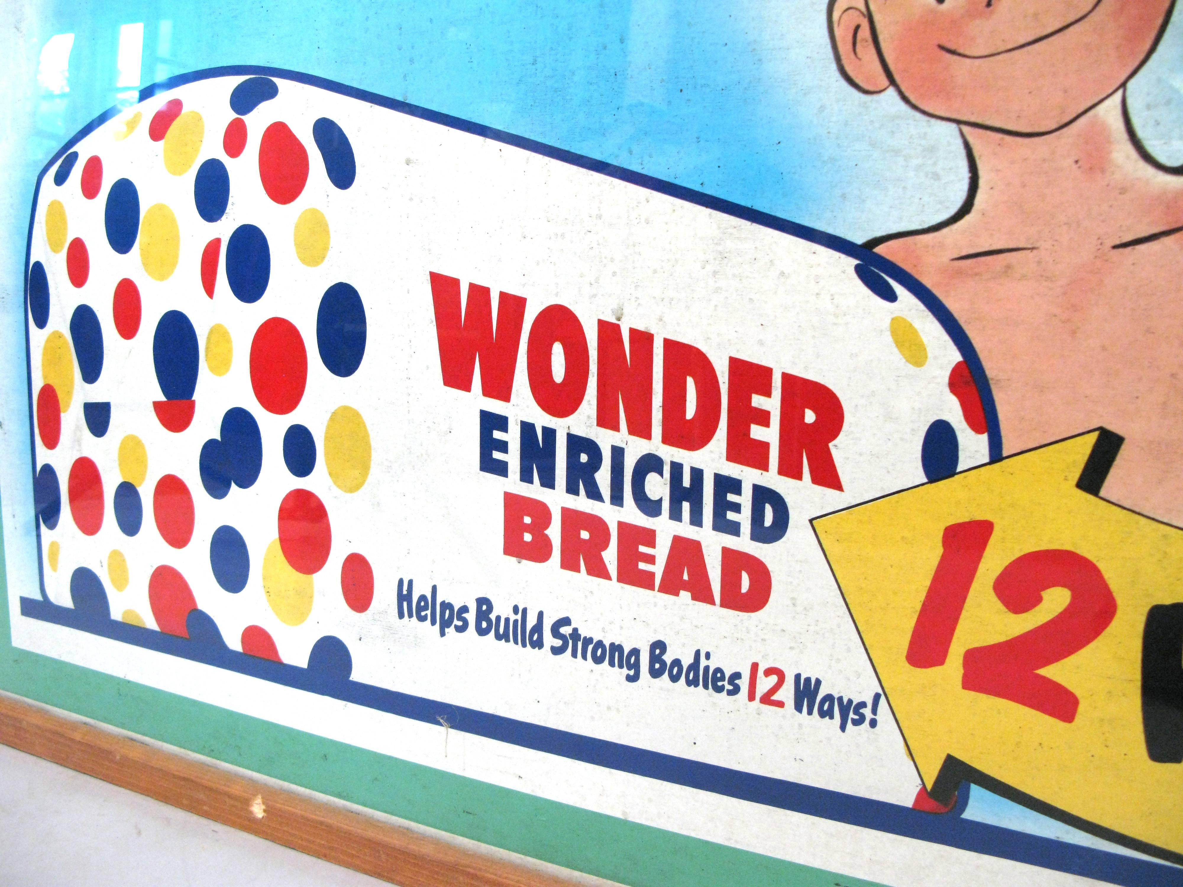 American Vintage Framed Wonderbread Advertising Poster