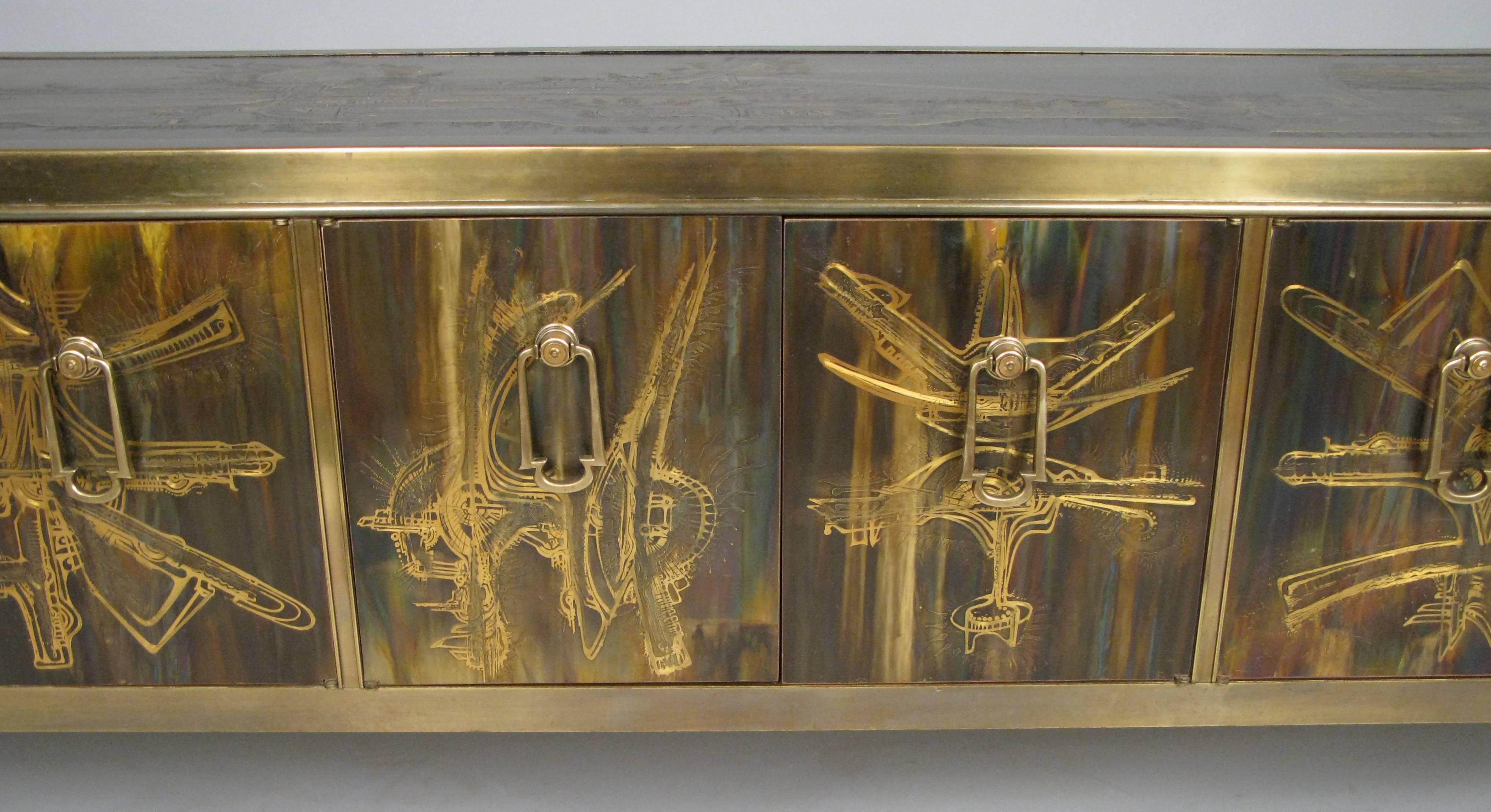 Late 20th Century Outstanding Brass Cabinet by Bernhard Rohne for Mastercraft