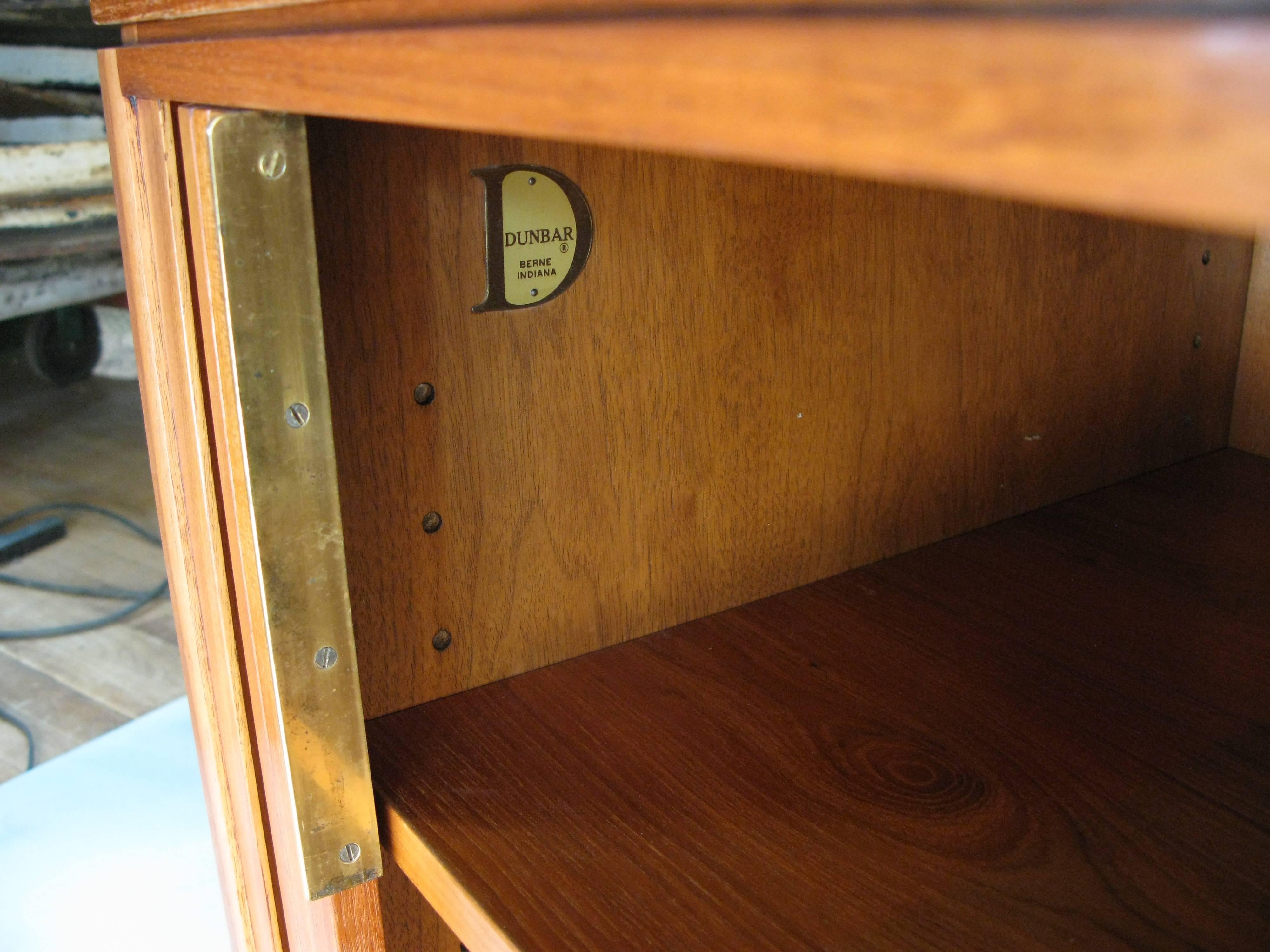 Vintage 1950s Walnut Tambour Door Cabinet by Edward Wormley for Dunbar 1