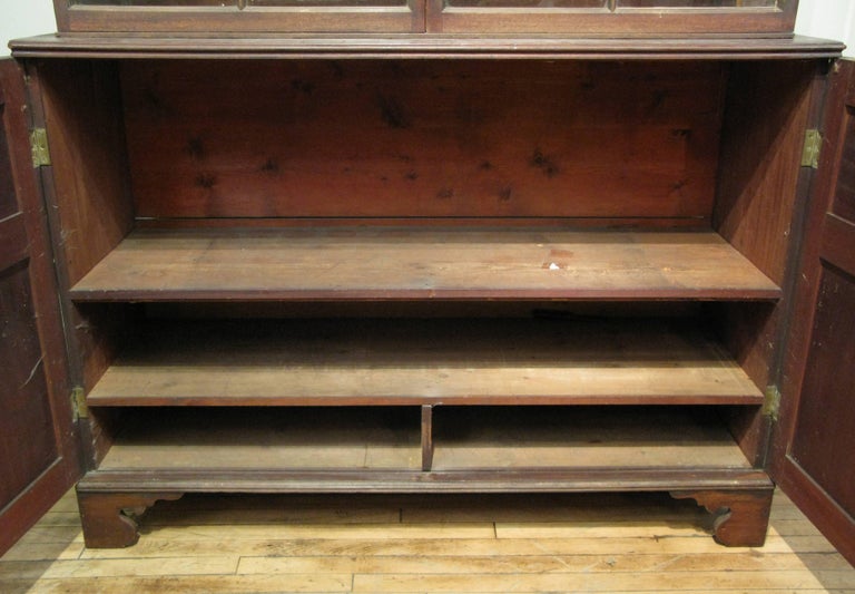 Tall Antique Mahogany and Glass Door Mercantile For Sale at 1stdibs