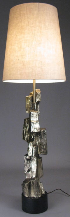 Sculptural 1970s Bronze Lamp