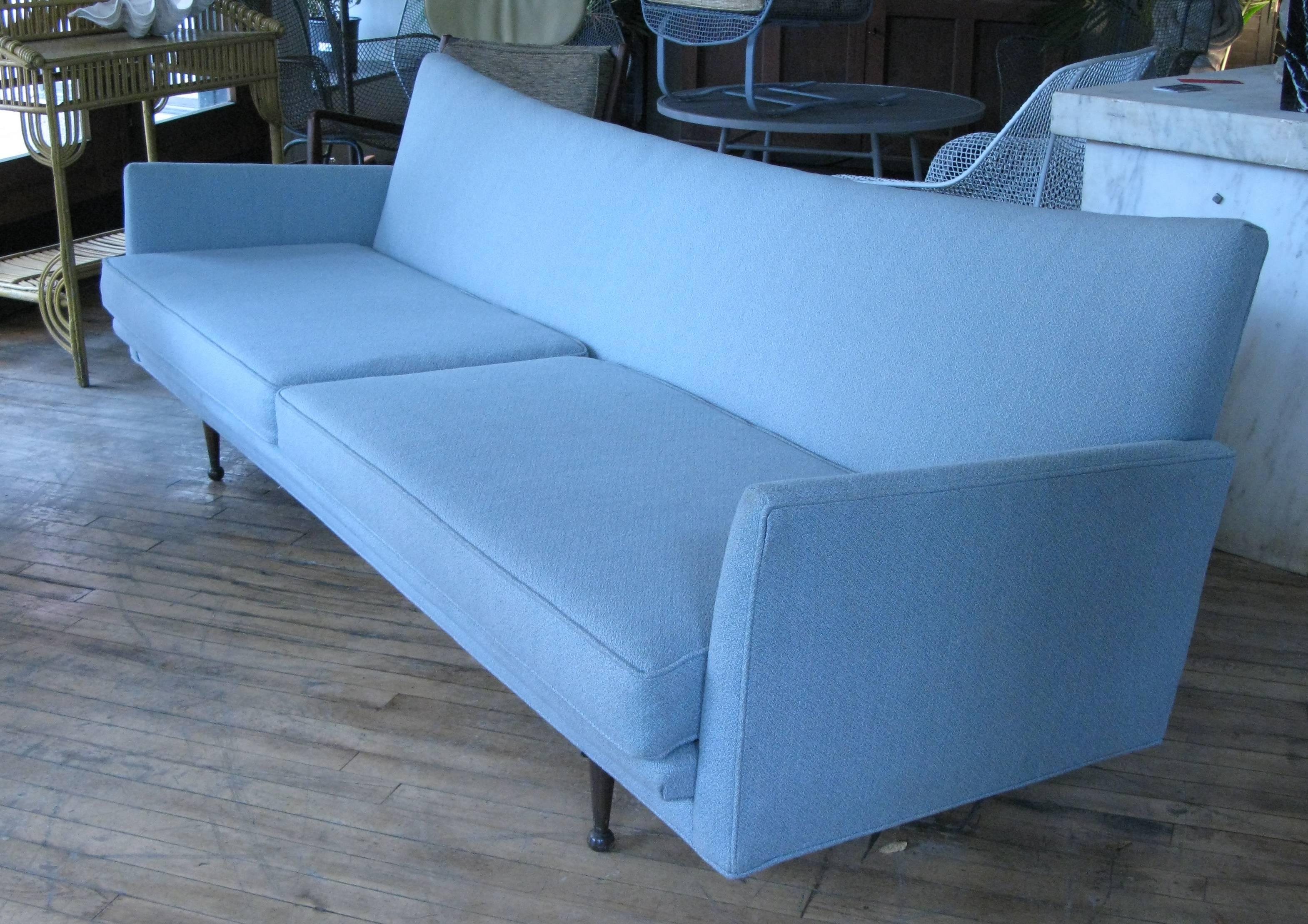 American Classic Modern 1950s Sculptural Long Sofa