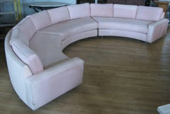 Milo Baughman Semi-Circular Curved Sectional Sofa