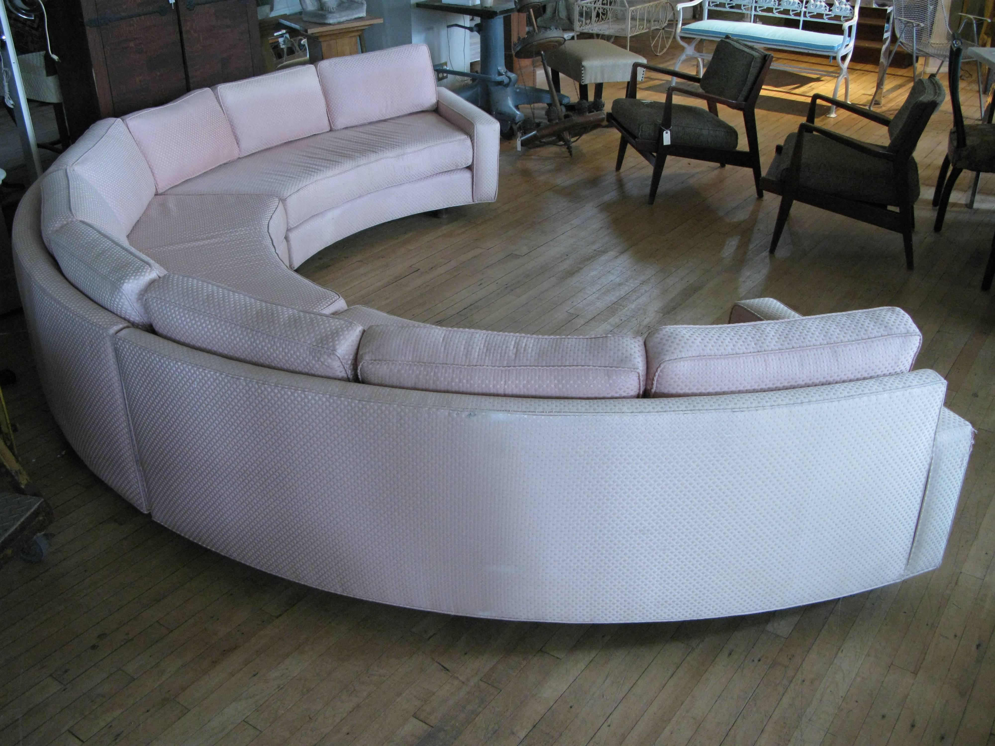 milo baughman circular sofa