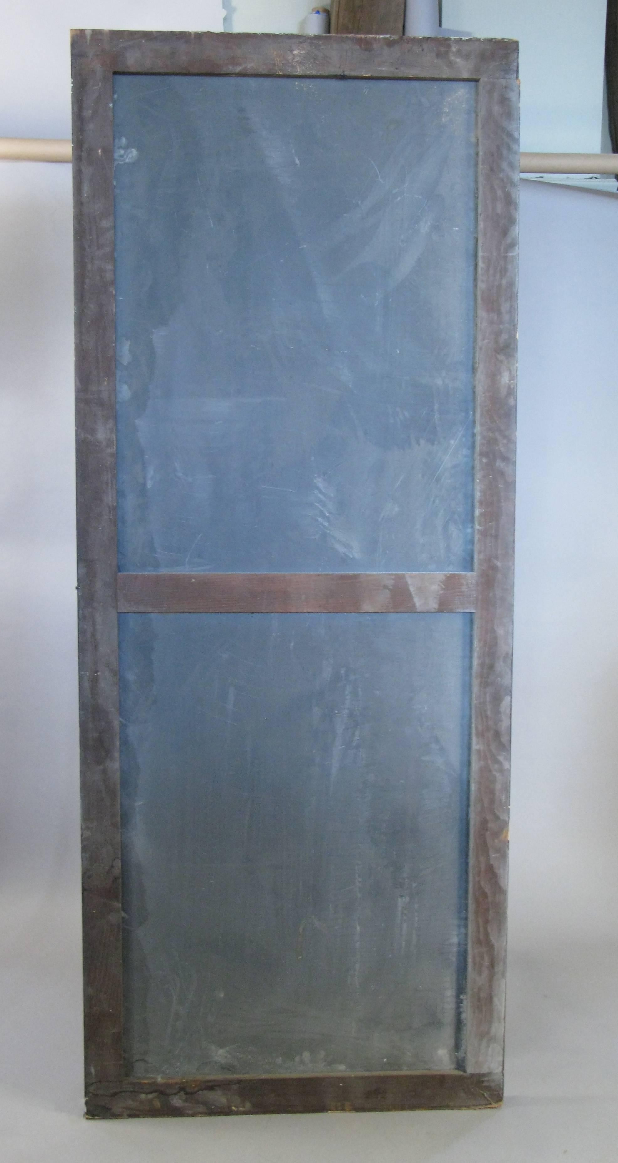 American Antique Large Oak Frame Slate Chalkboard