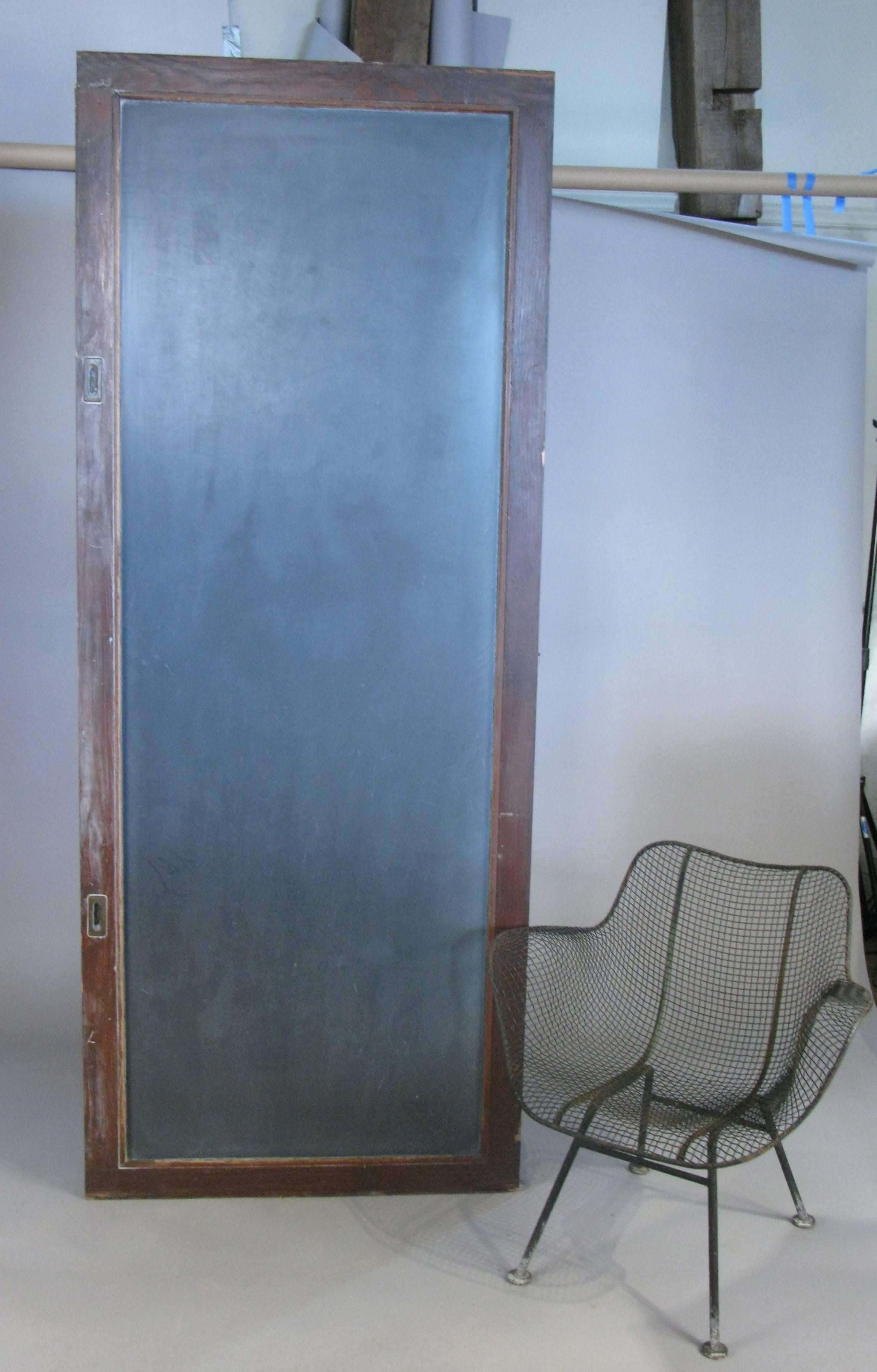Antique Large Oak Frame Slate Chalkboard at 1stDibs large slate
