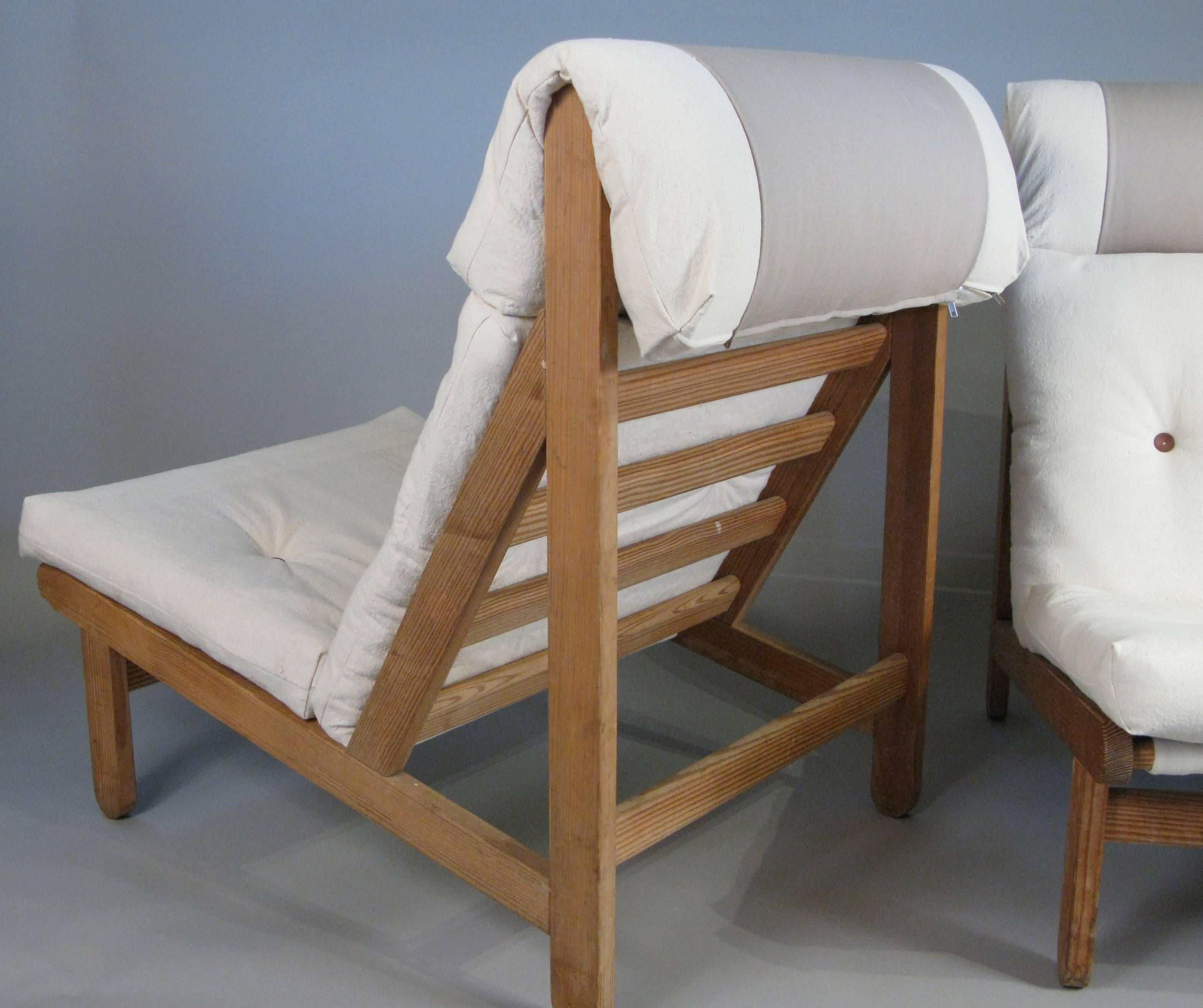 Pair of Danish 'a Frame' Lounge Chairs by Bernt Petersen 2