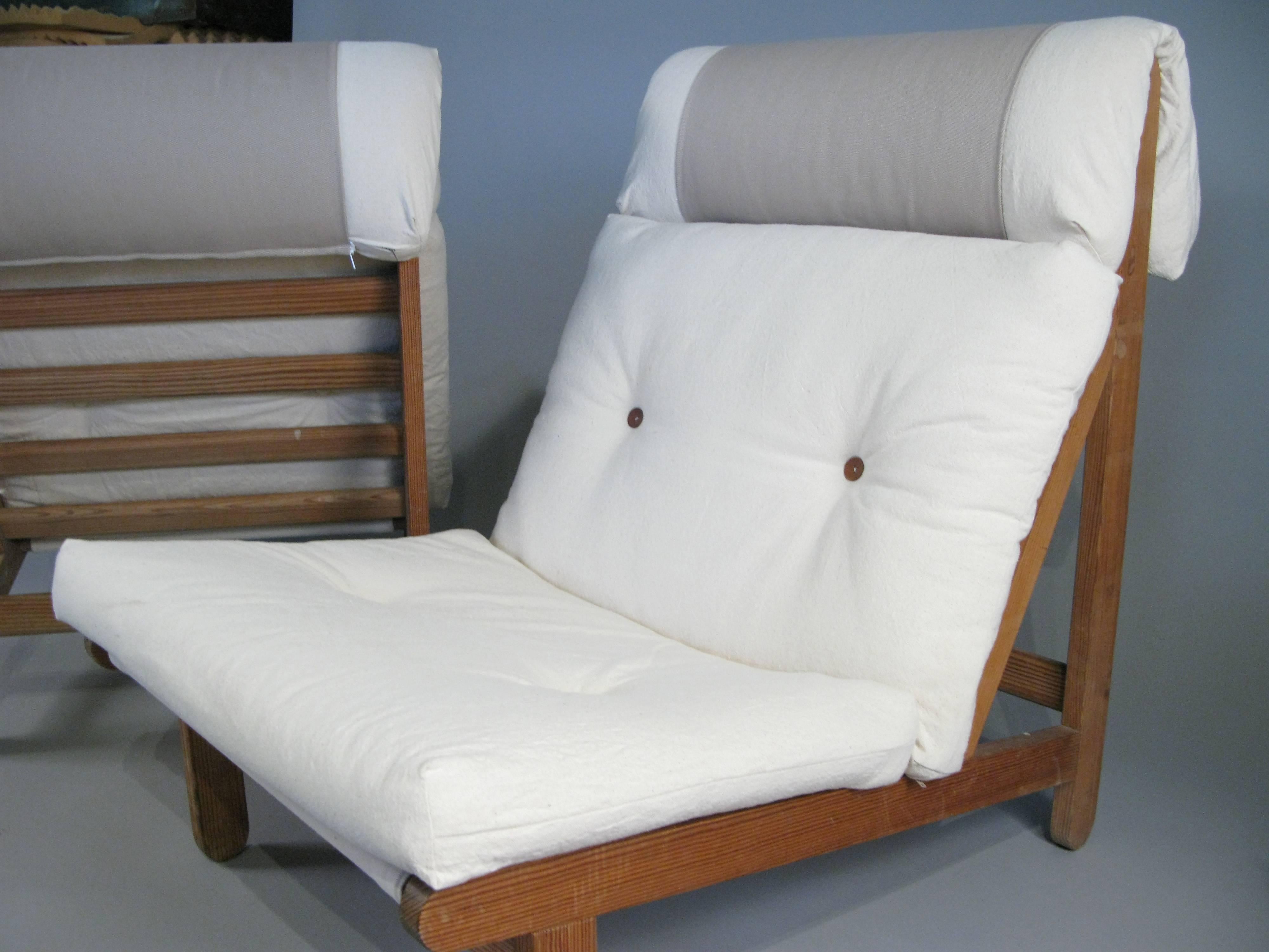 Pair of Danish 'a Frame' Lounge Chairs by Bernt Petersen 3