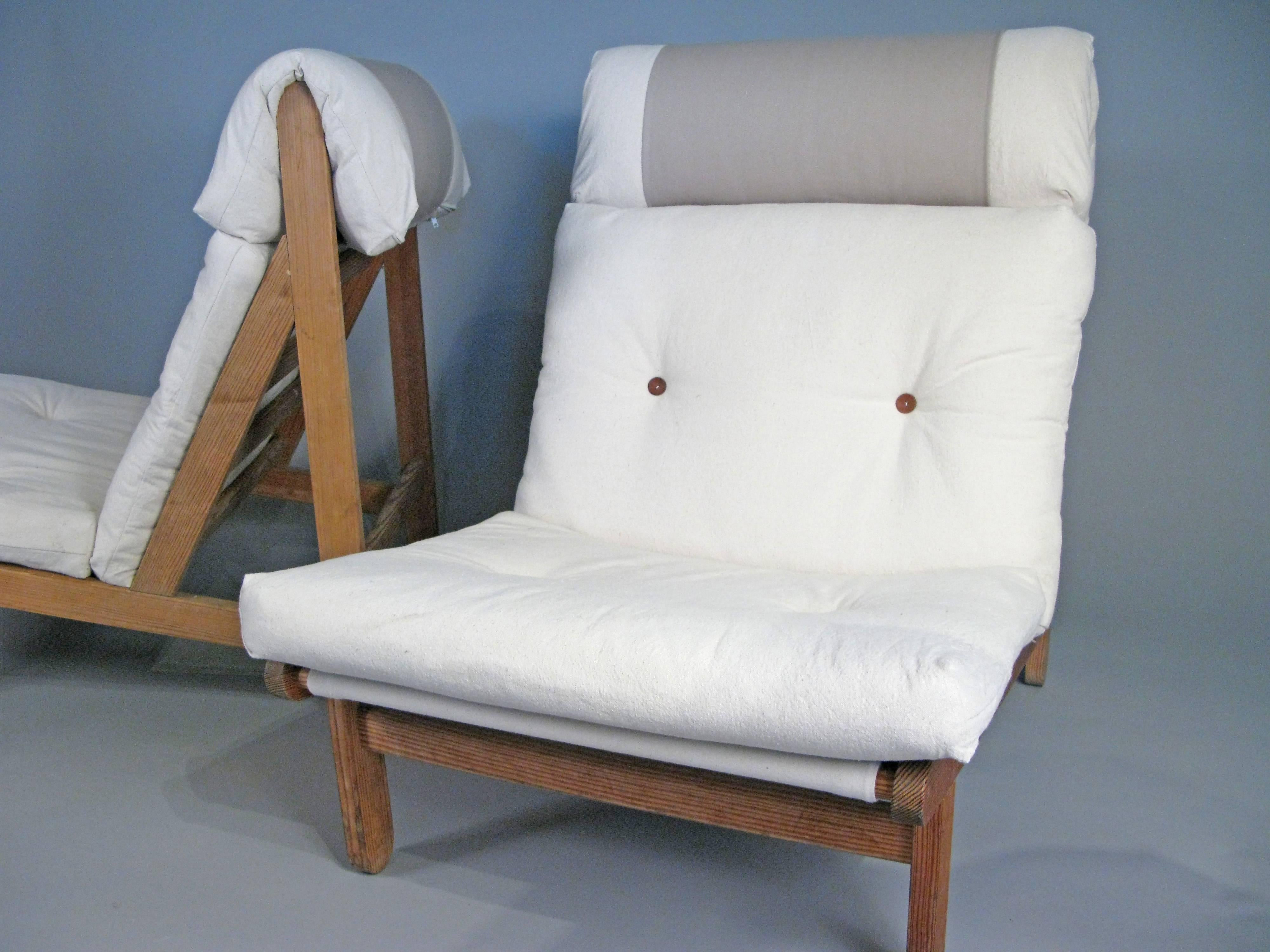 Mid-20th Century Pair of Danish 'a Frame' Lounge Chairs by Bernt Petersen
