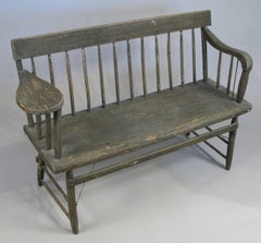 Antique Painted Country Schoolhouse Bench