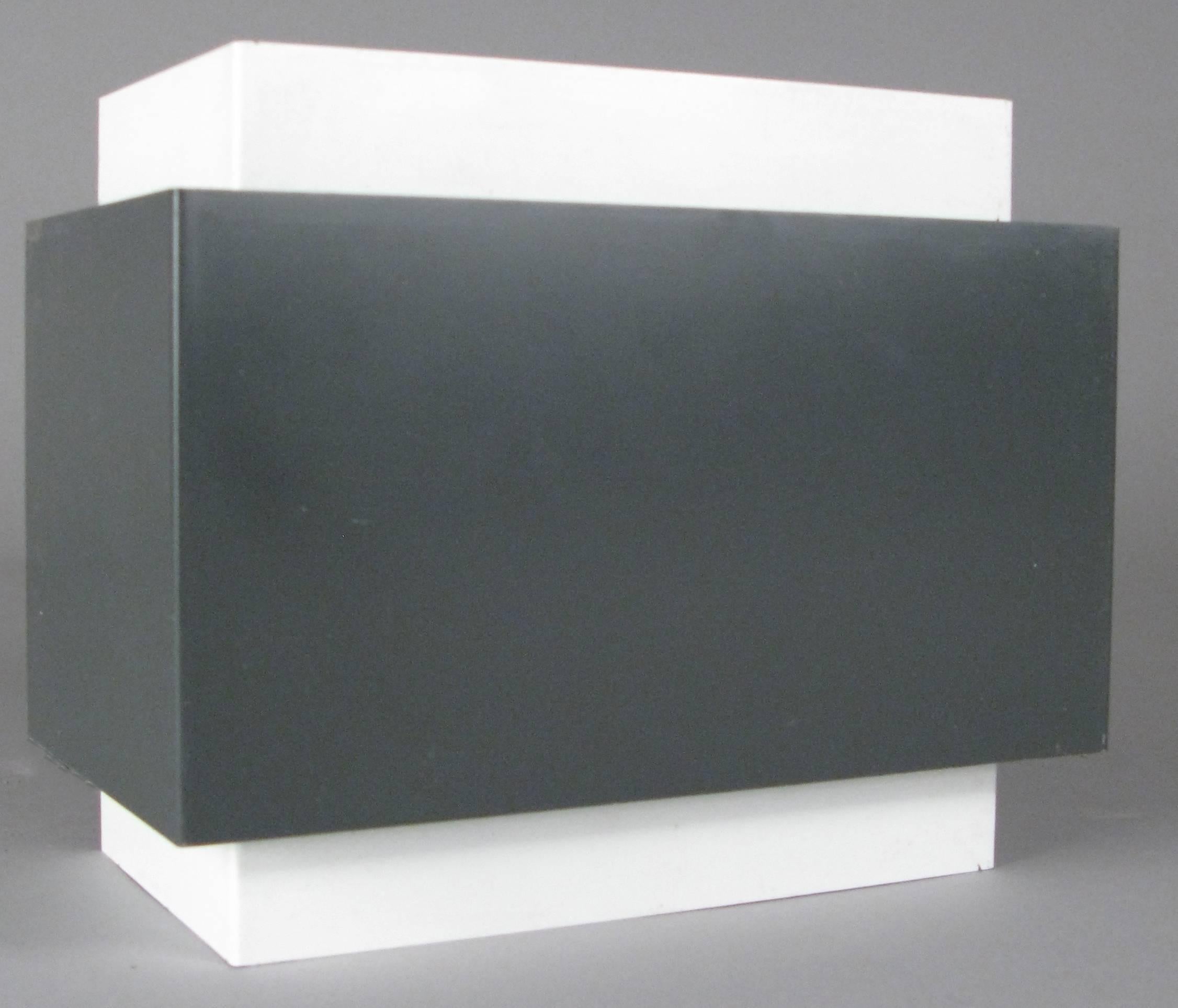 Mid-Century Modern Pair of 1970s Louvered Cube Wall Sconces by Lightolier