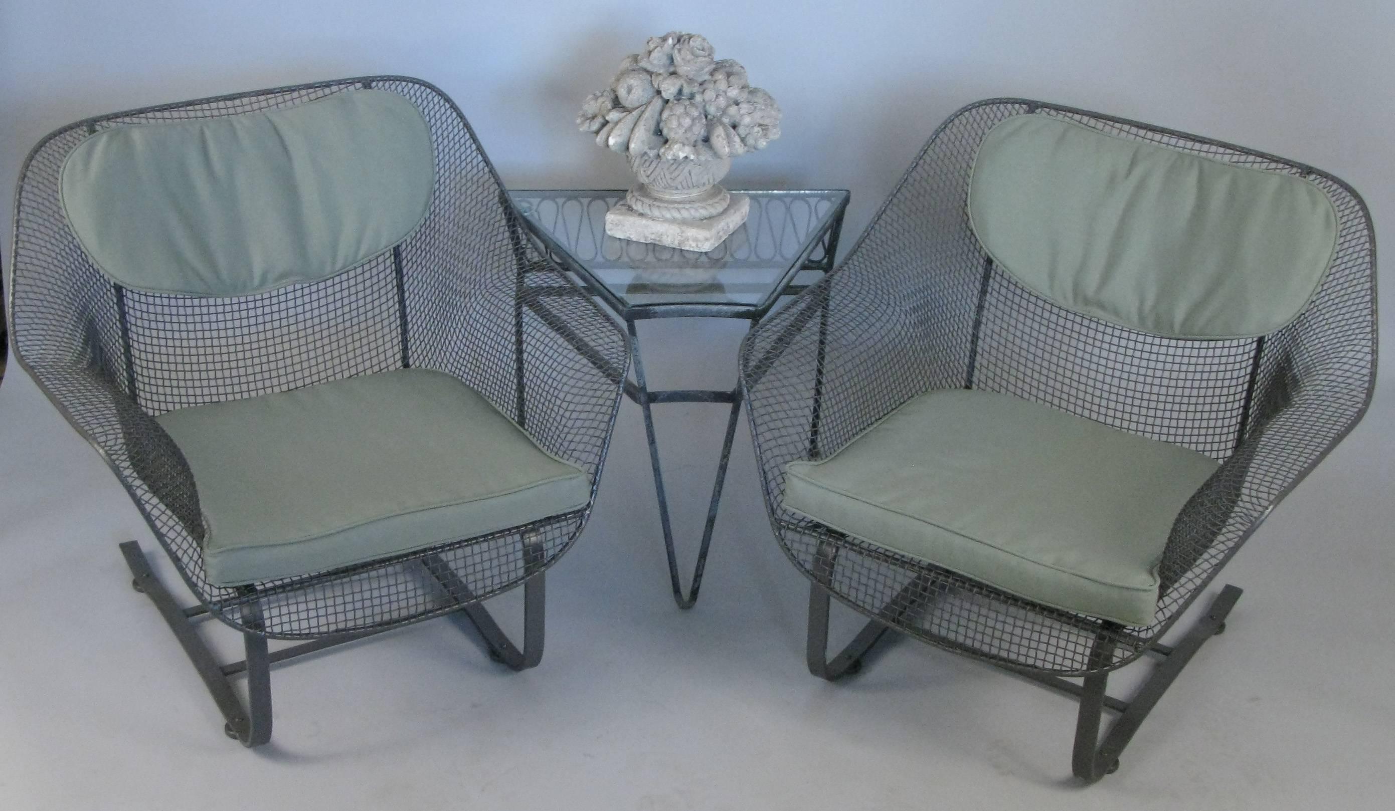 American Pair of Russell Woodard 1950s Sculptura Lounge Chairs