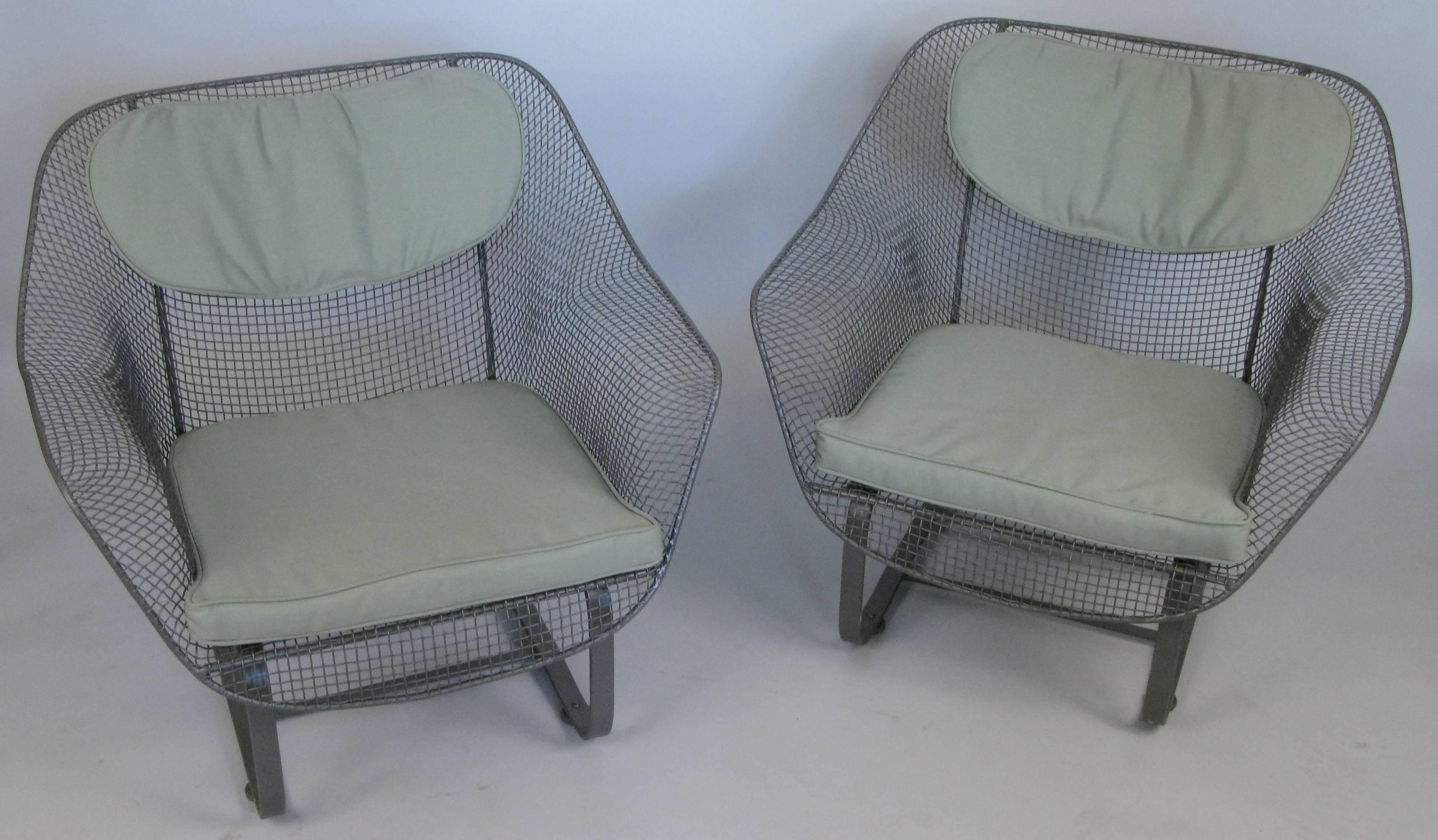 Pair of Russell Woodard 1950s Sculptura Lounge Chairs 1