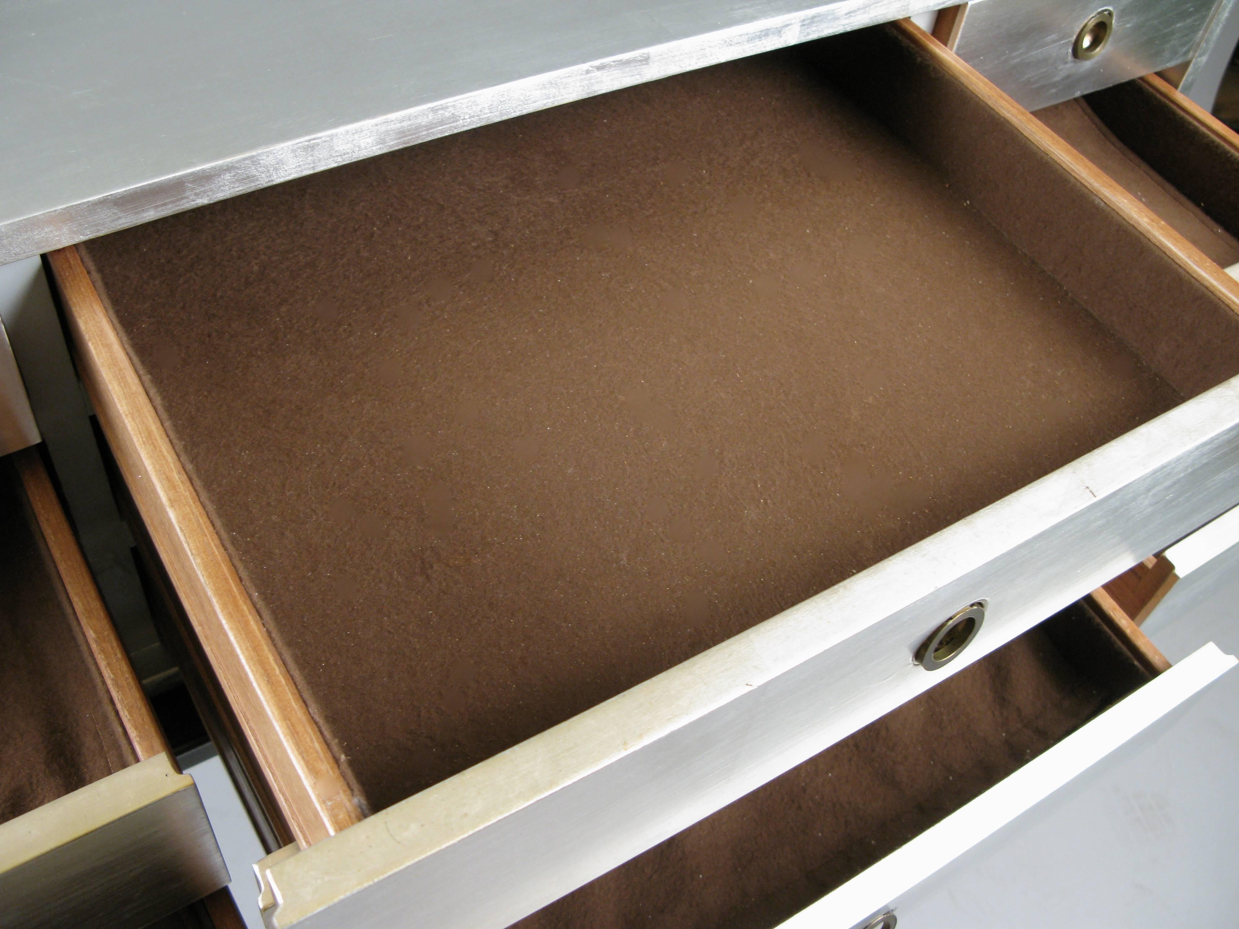 American Silver Leaf Nine-Drawer Chest by Kittinger