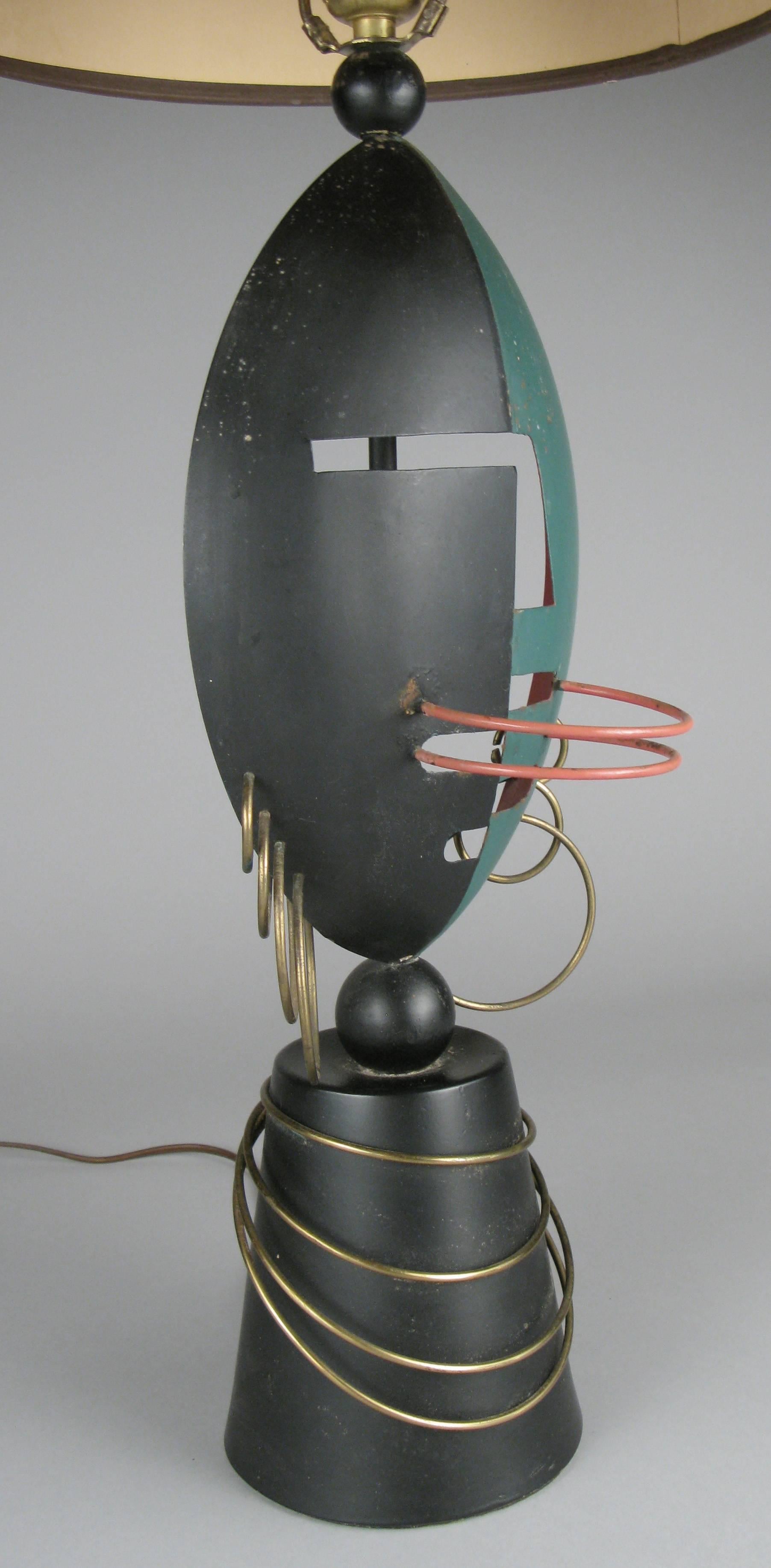 American Vintage Modern Tribal Mask Lamp