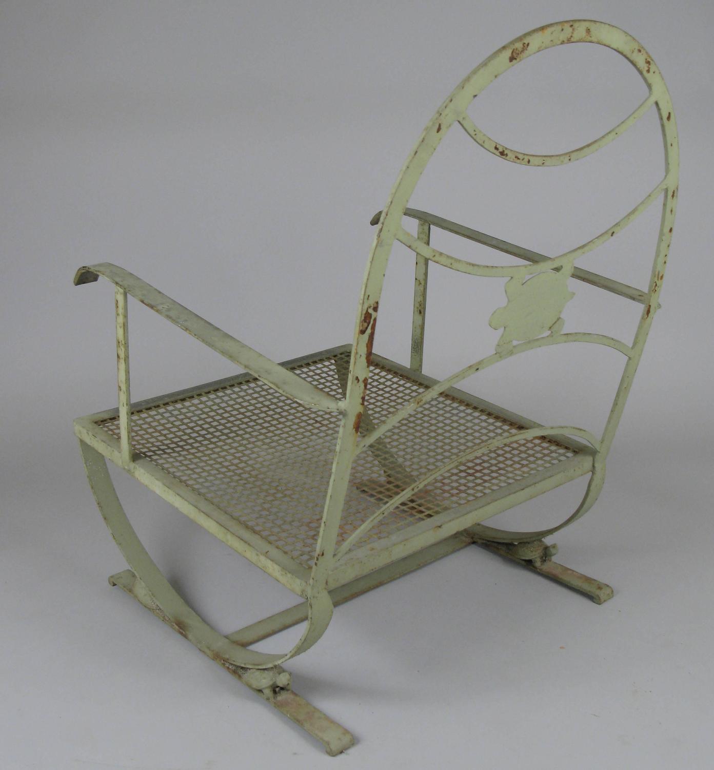 Vintage Wrought Iron Turtle Lounge Chair at 1stdibs