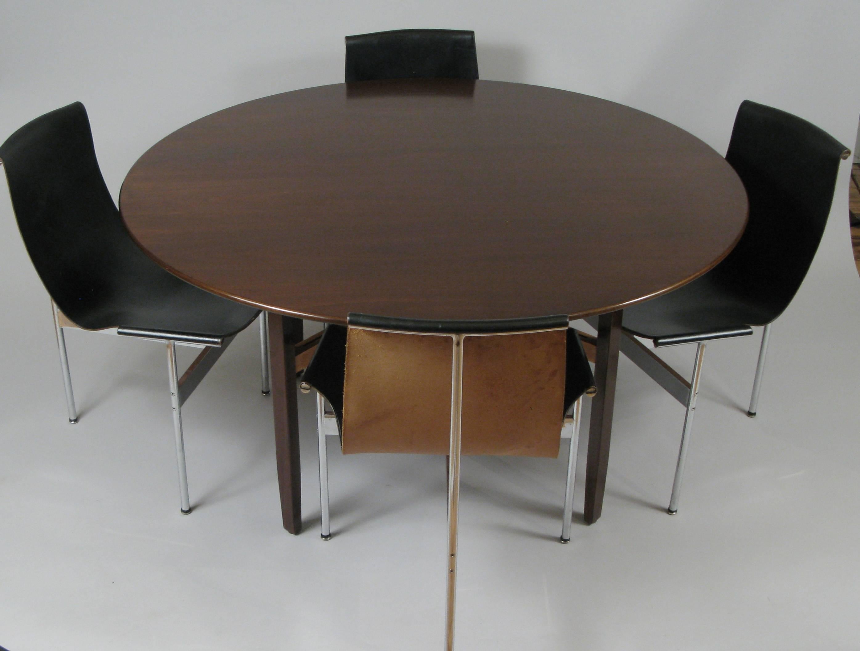 American Walnut and Birch Dining Table by Lewis Butler for Knoll